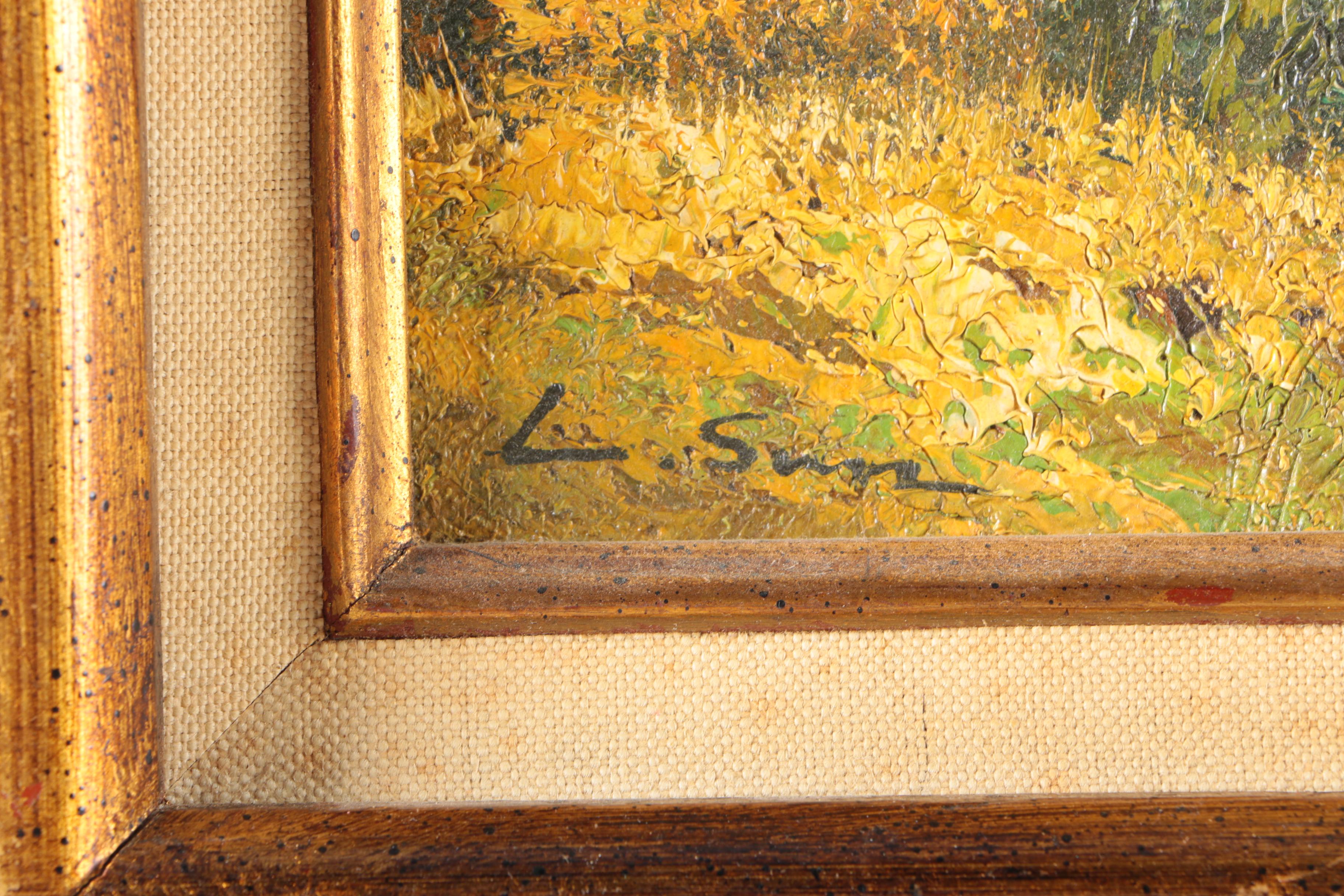 Framed Oil Painting on Canvas of Mountain Path