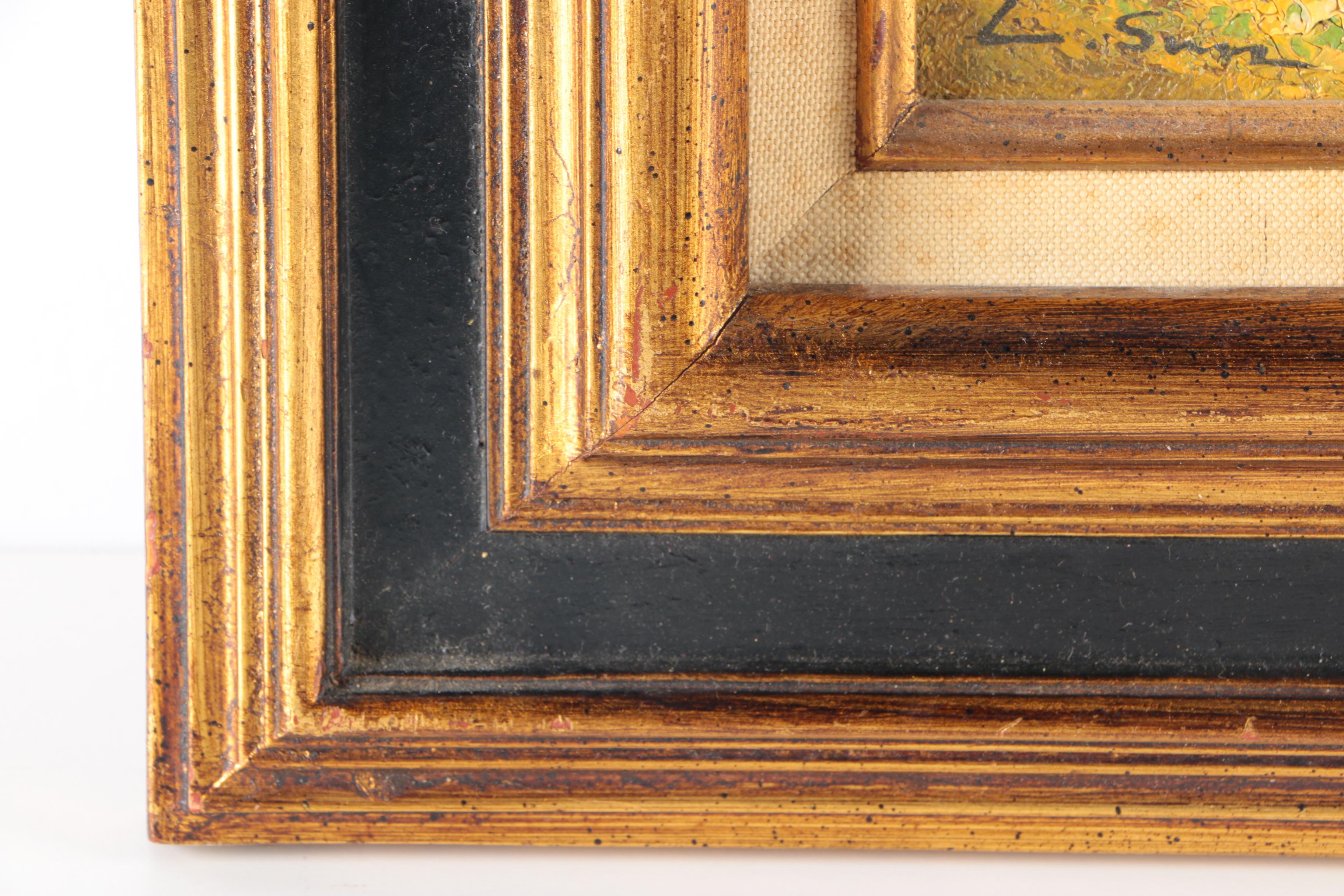 Framed Oil Painting on Canvas of Mountain Path