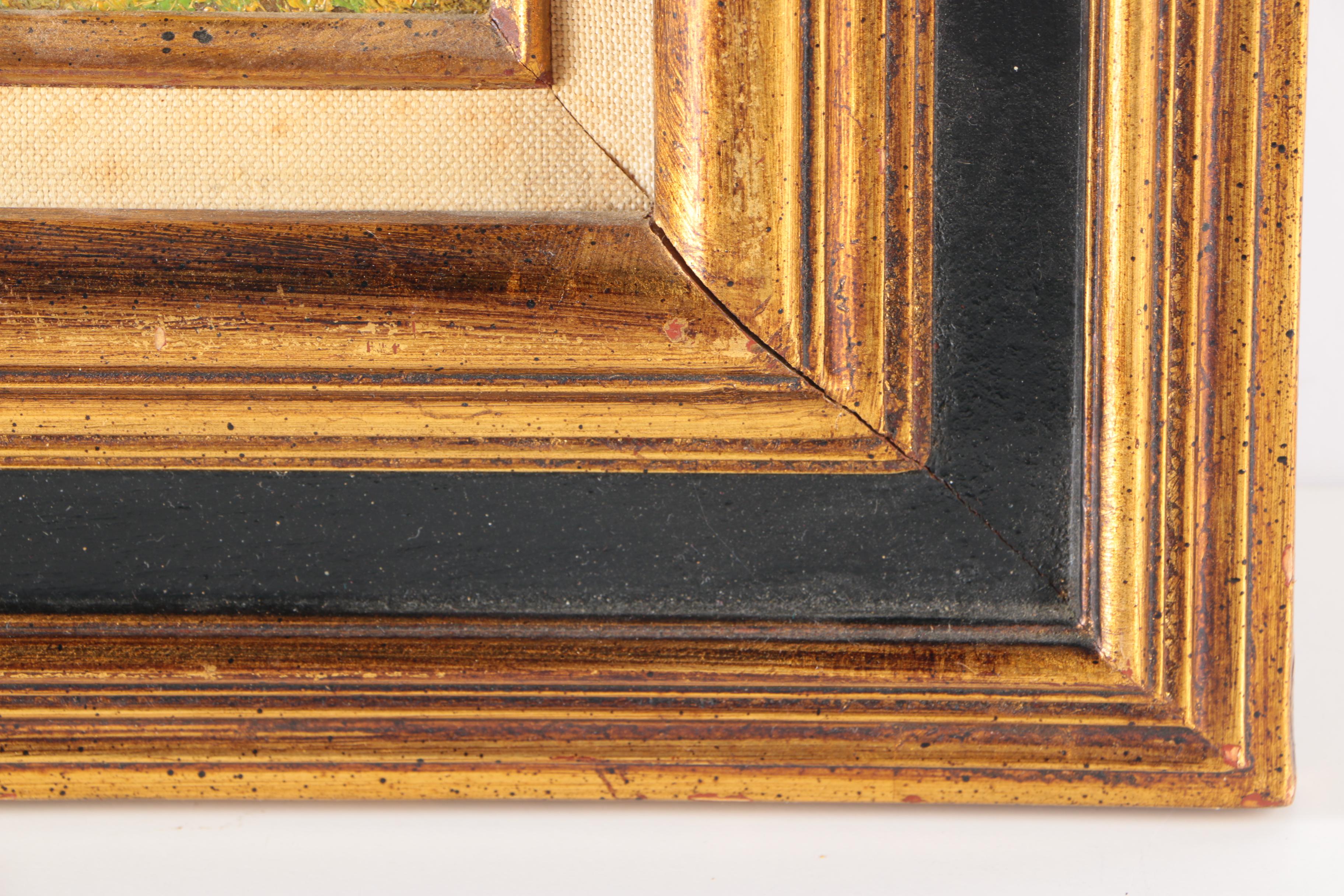 Framed Oil Painting on Canvas of Mountain Path