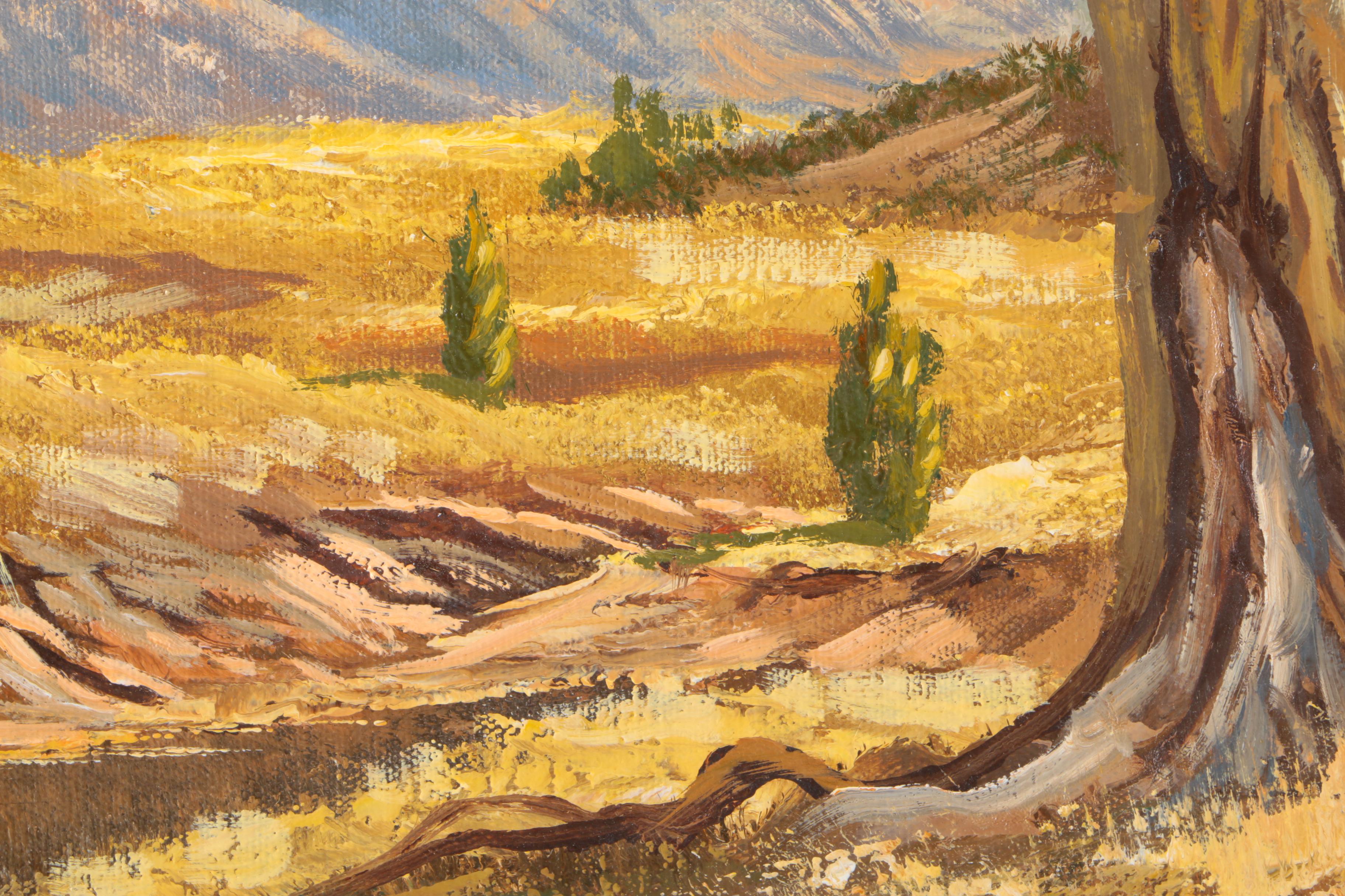 Signed Oil on Board Landscape Painting