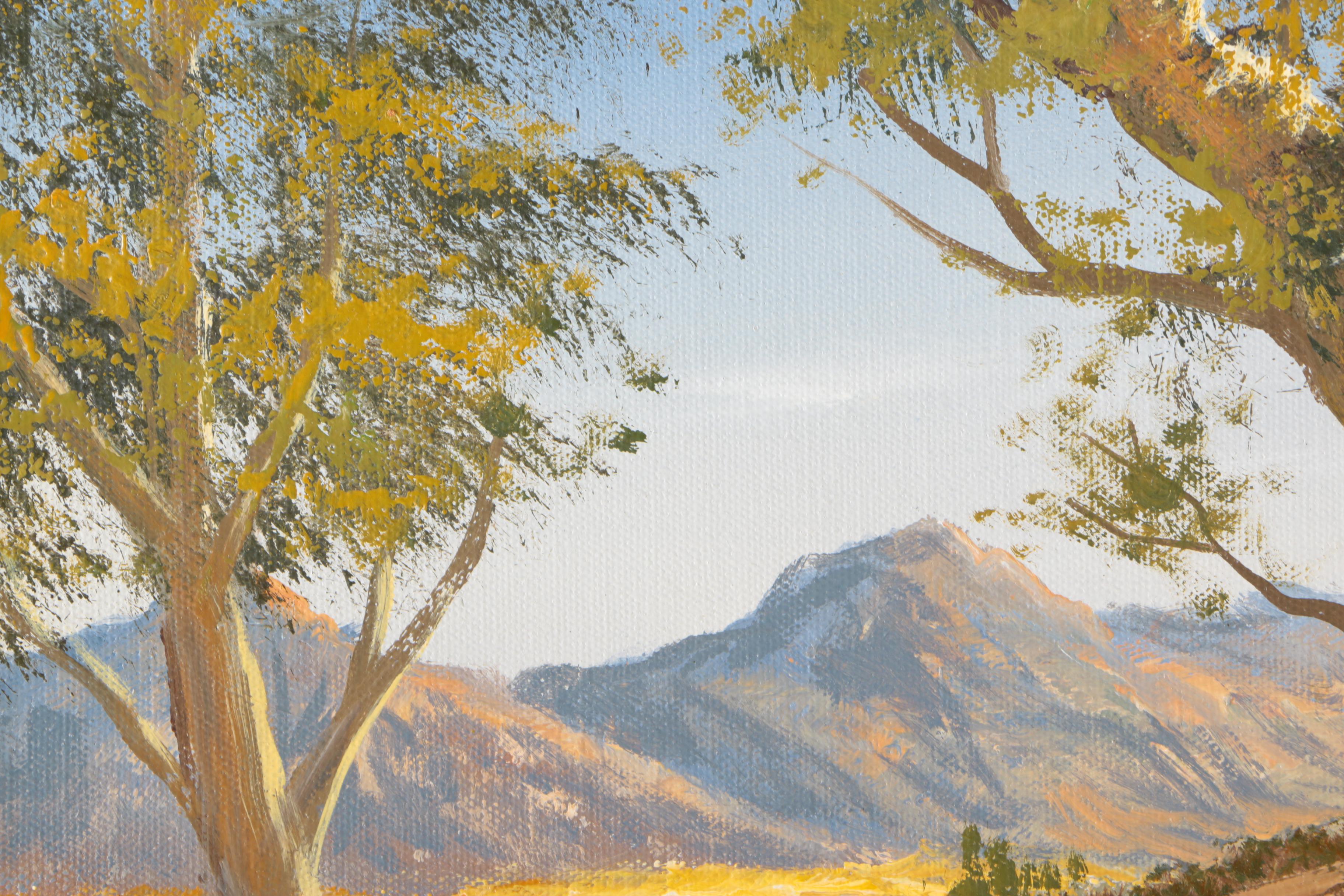 Signed Oil on Board Landscape Painting