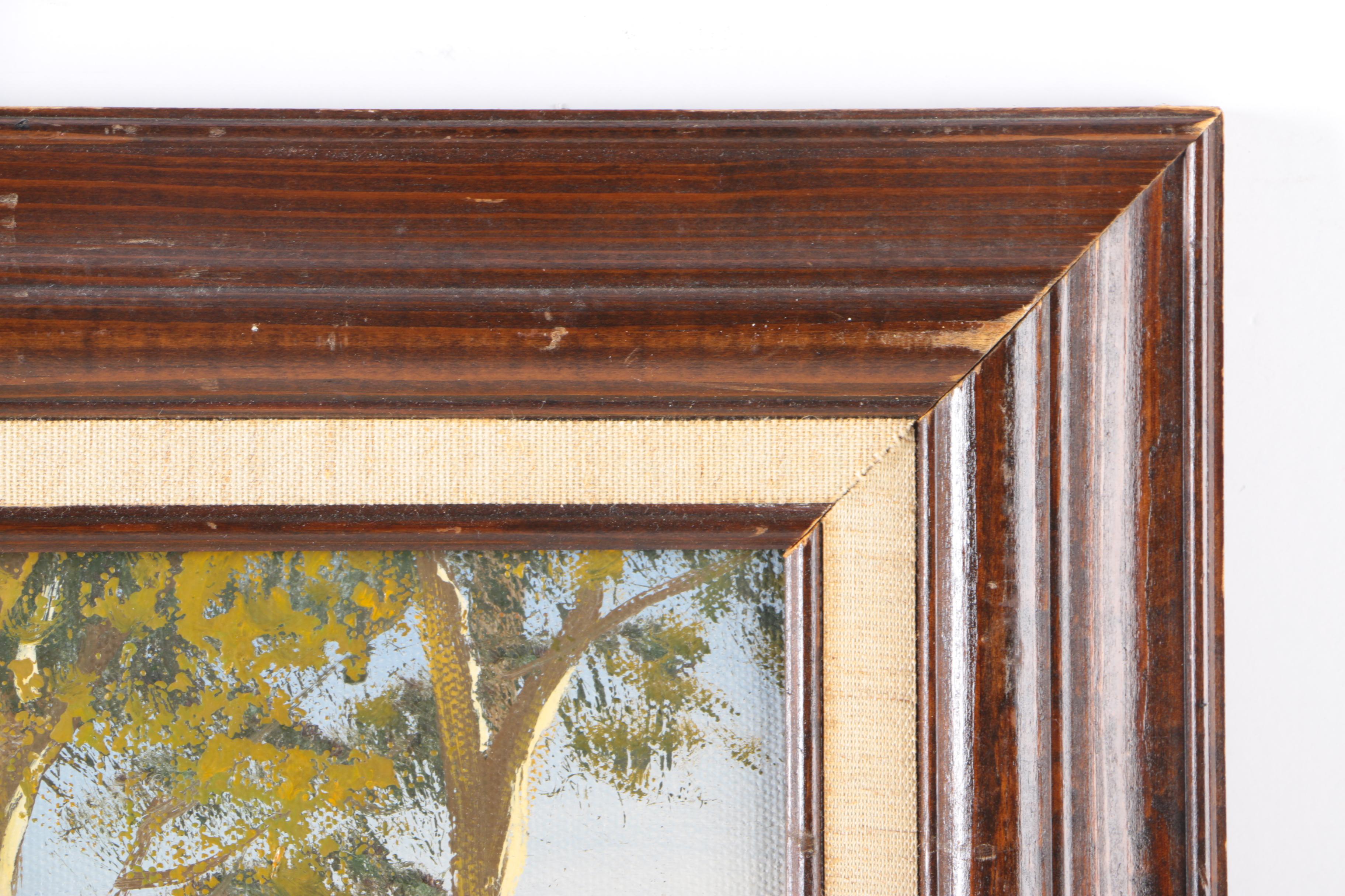 Signed Oil on Board Landscape Painting