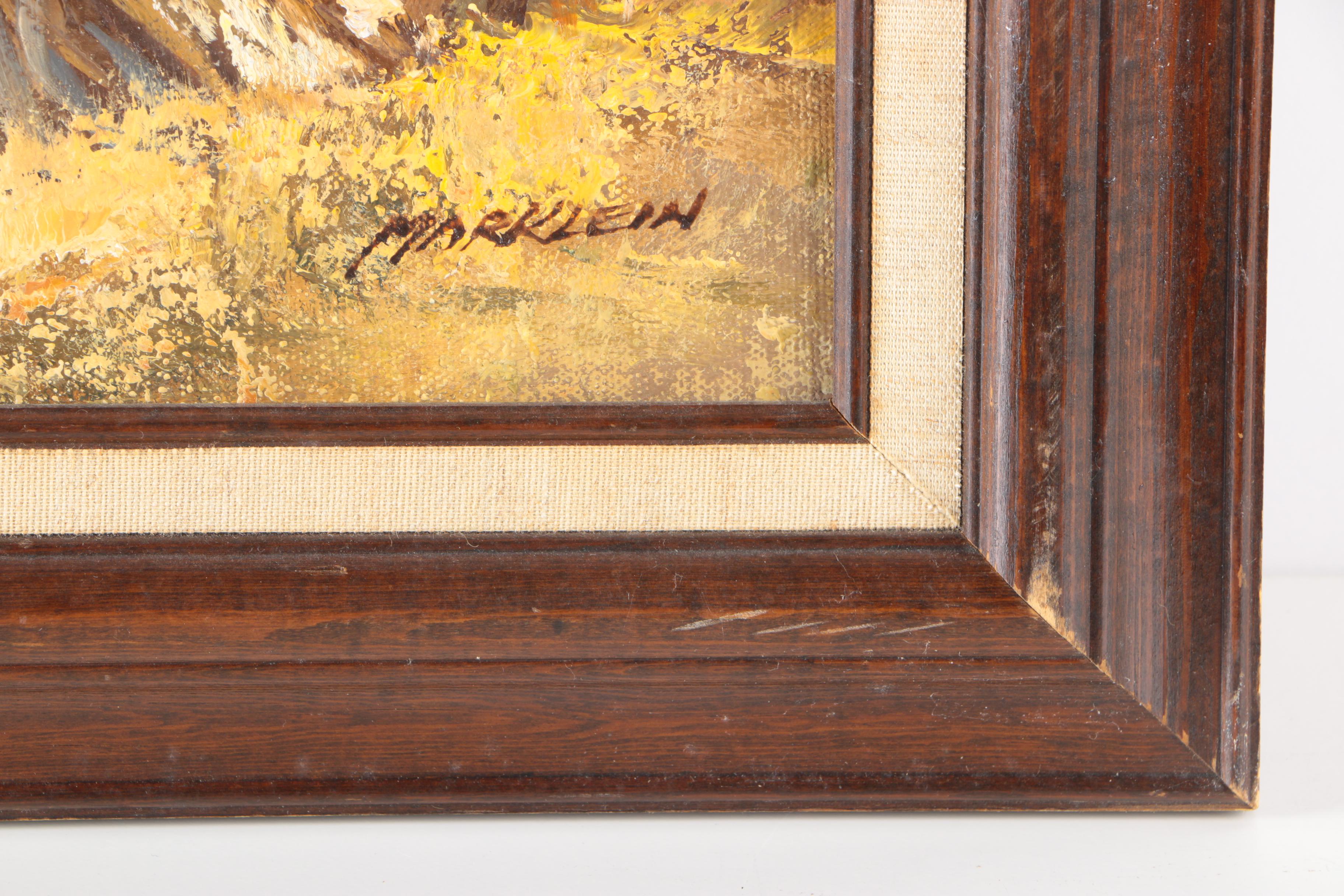 Signed Oil on Board Landscape Painting