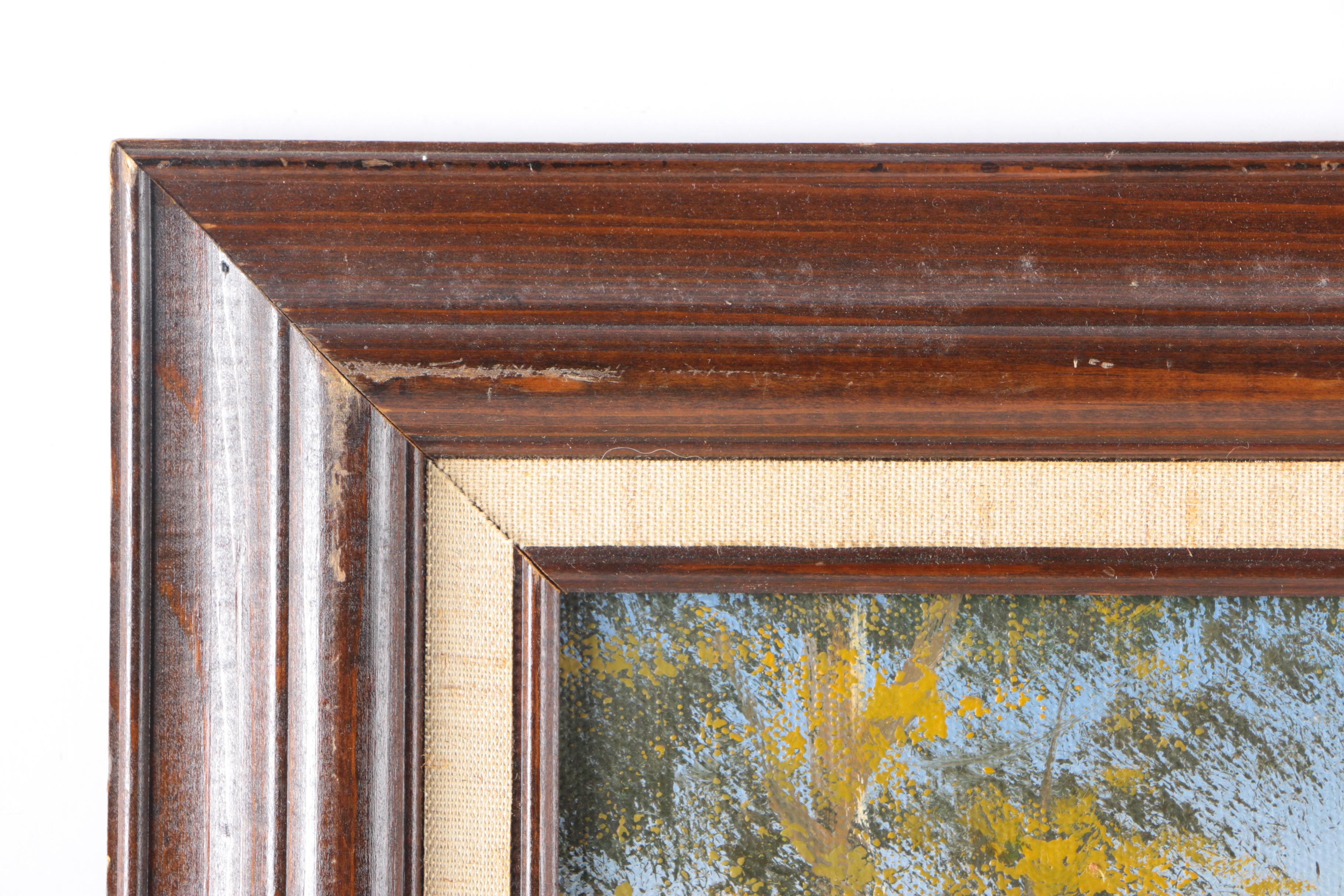 Signed Oil on Board Landscape Painting