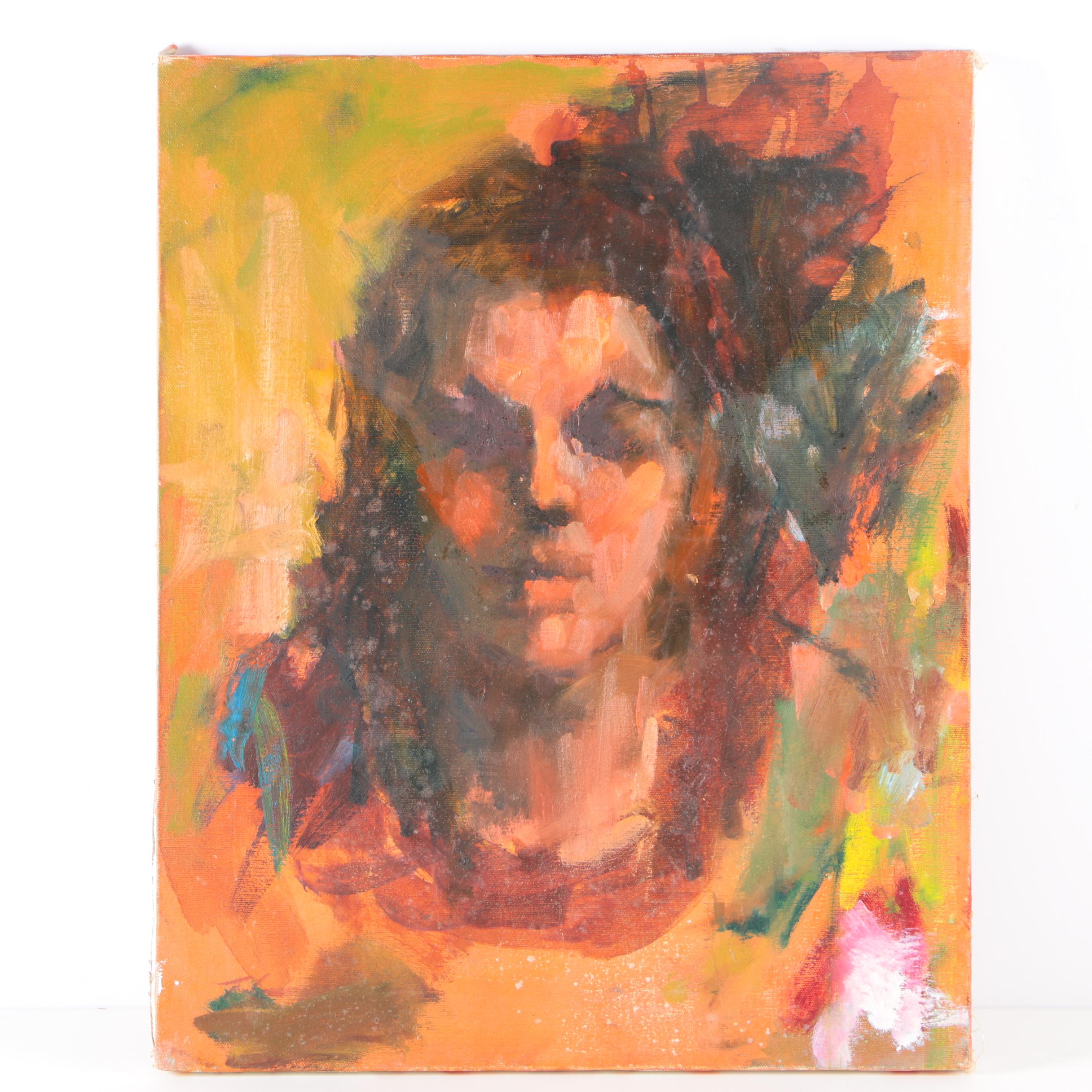 Oil Portrait Painting on Canvas