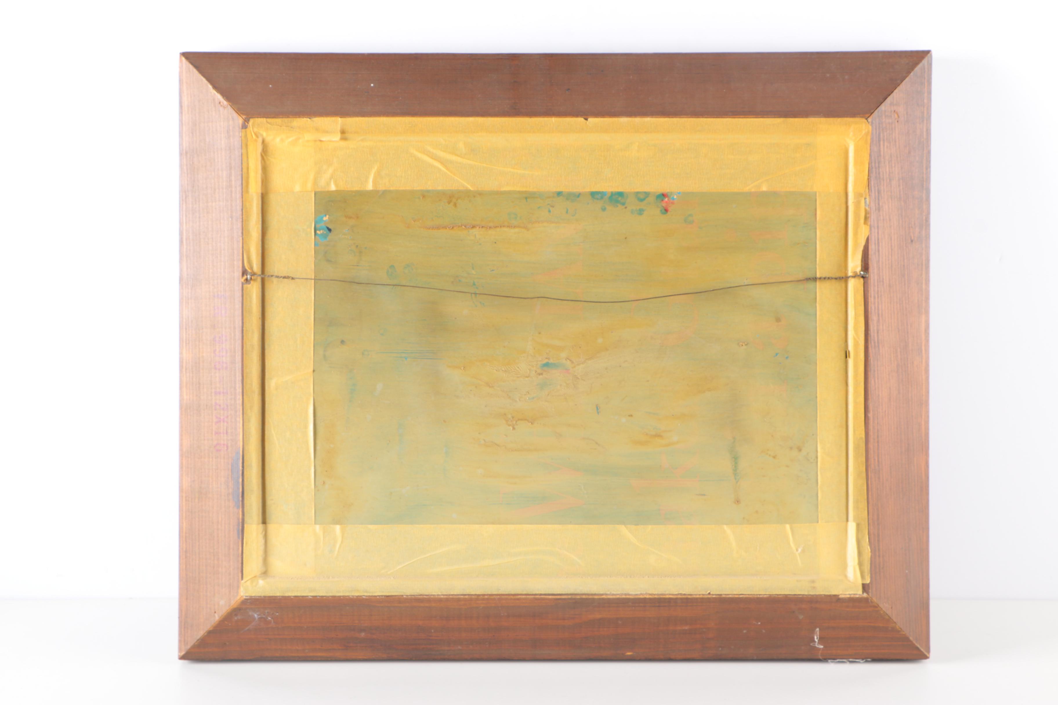 Oil on Academy Board Painting of Autumn Landscape