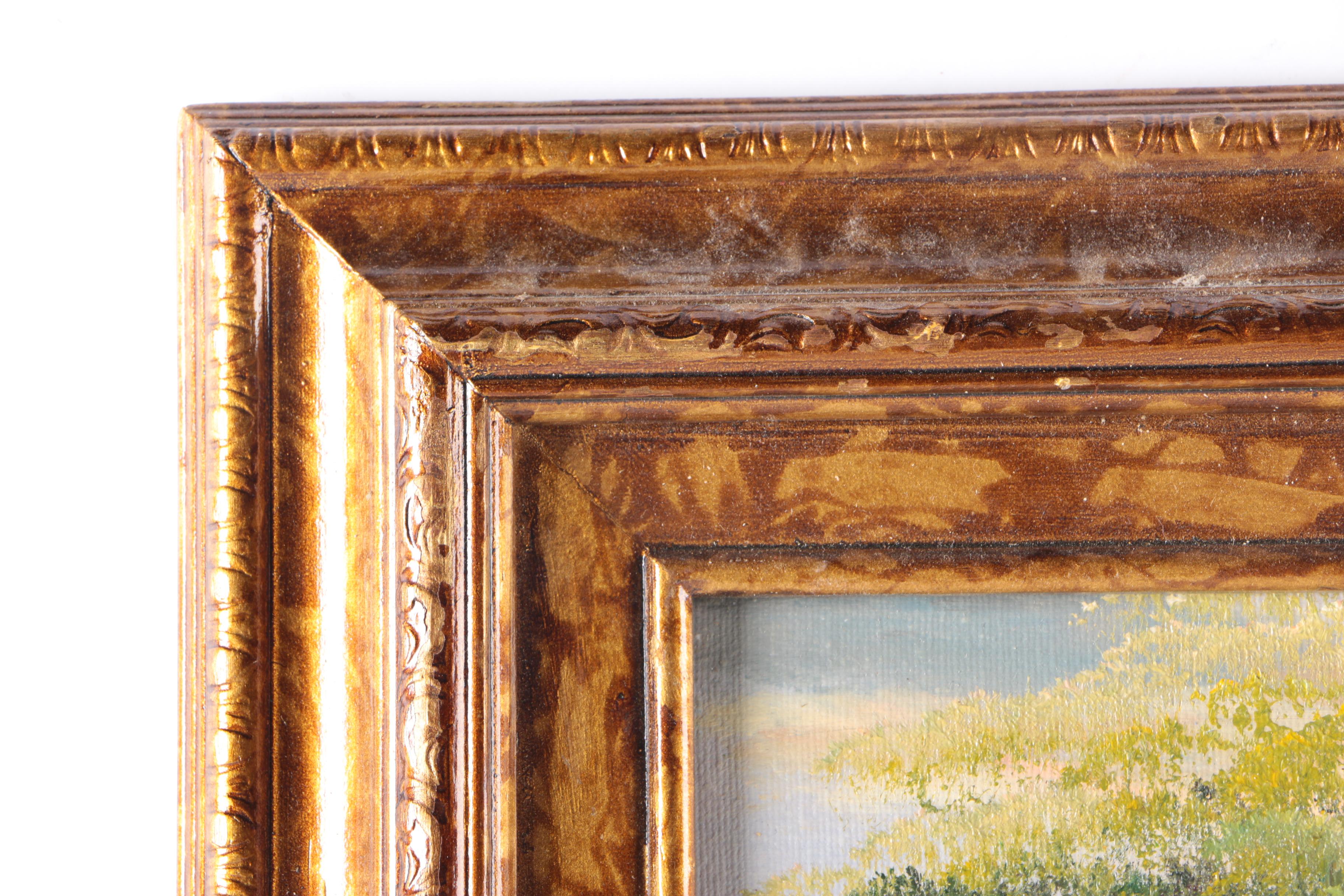 Framed Oil Painting on Canvas of a Landscape