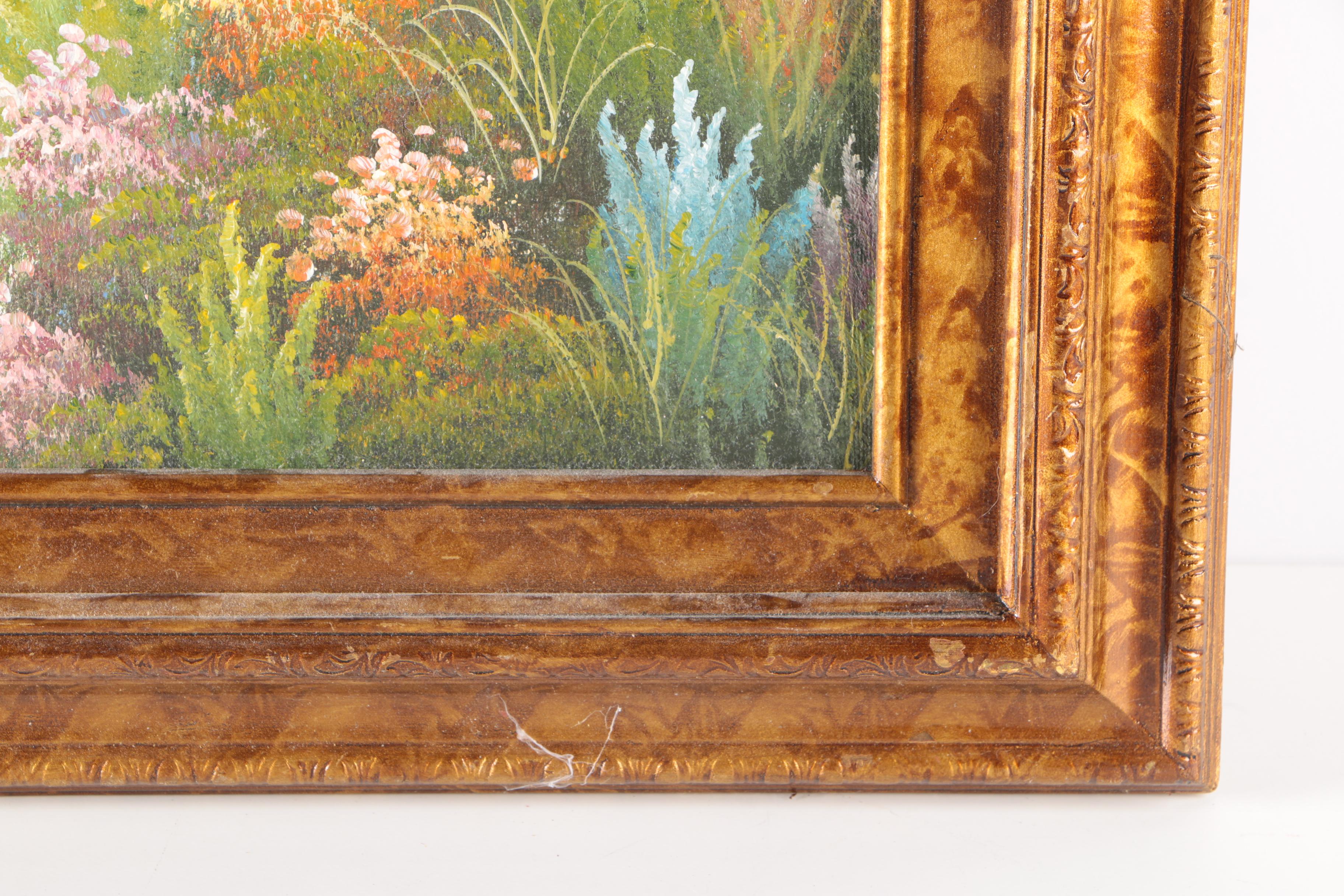 Framed Oil Painting on Canvas of a Landscape