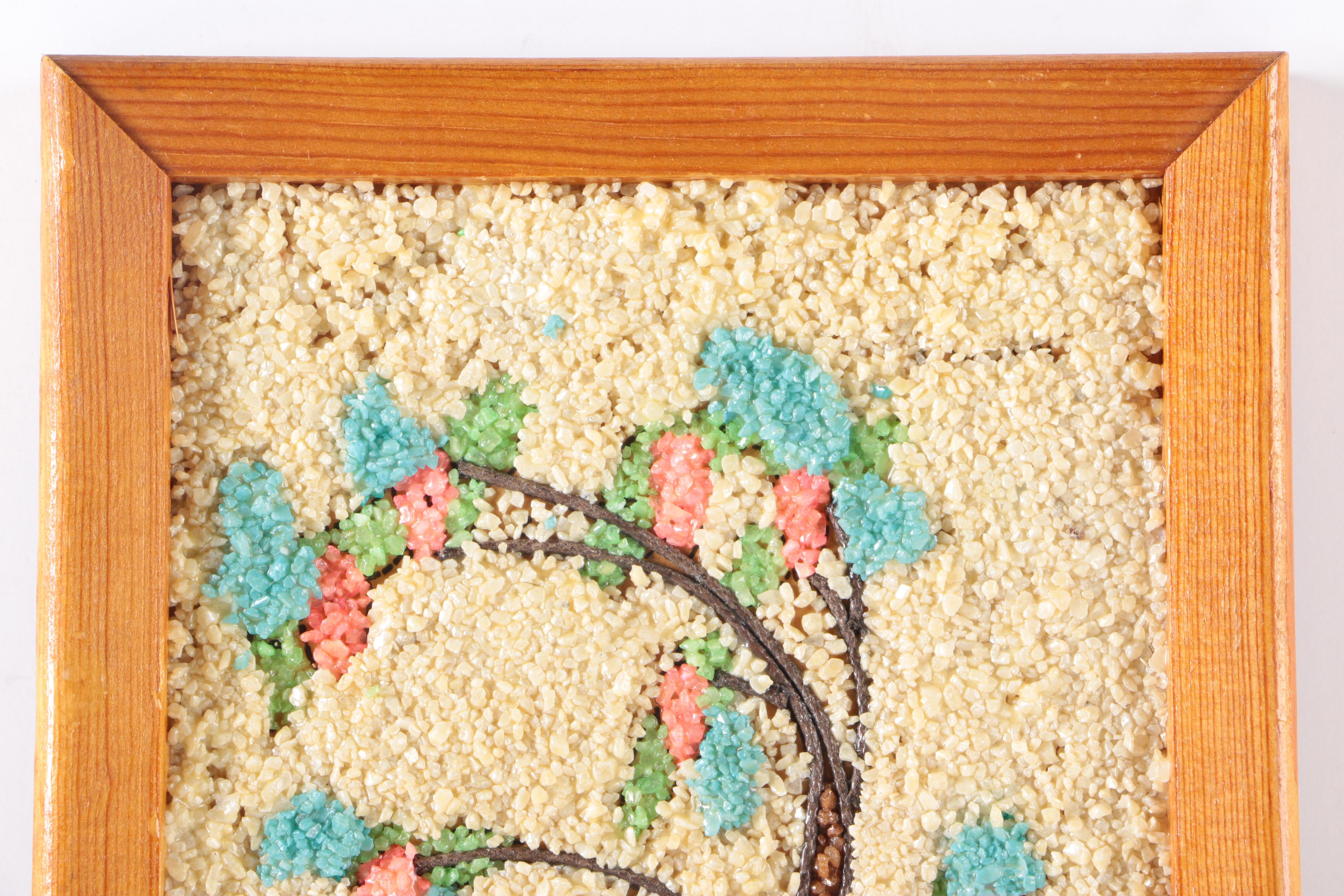 Pair of Framed Mid Century Gravel Art