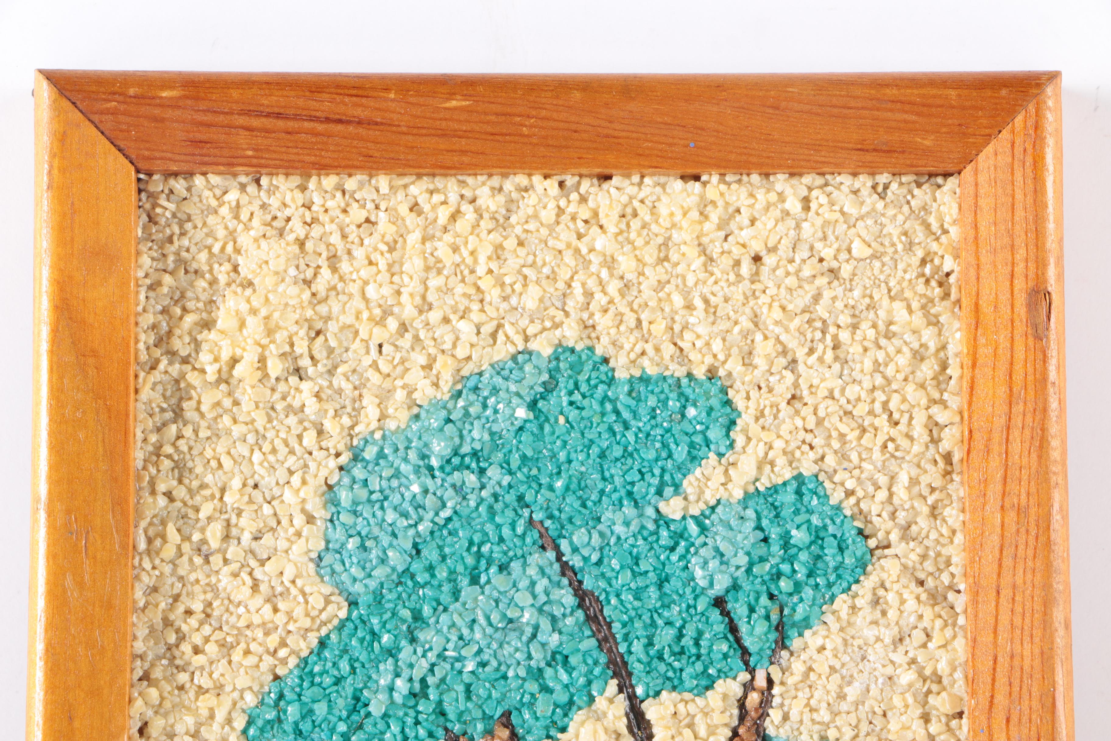 Pair of Framed Mid Century Gravel Art