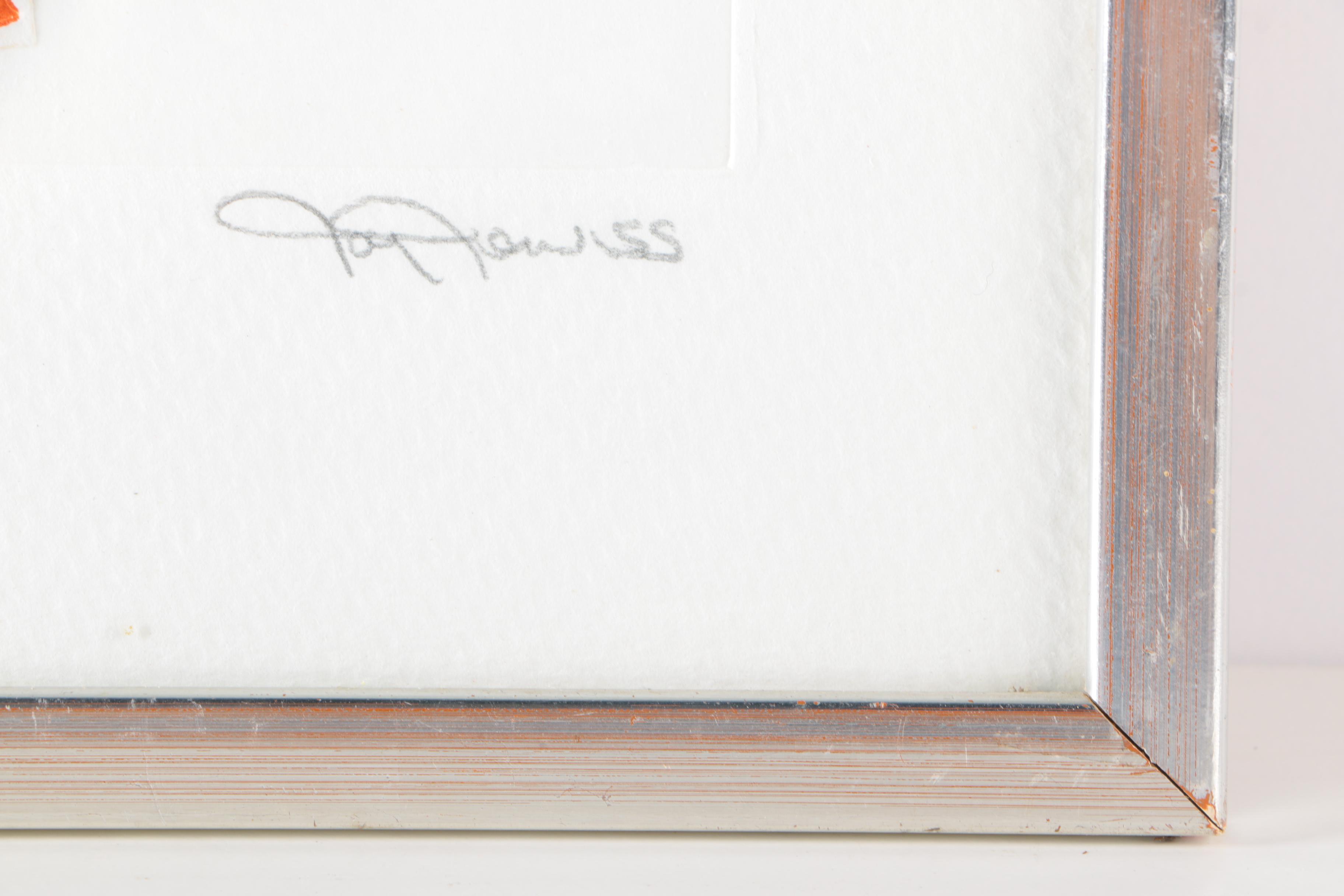 Two Signed Limited Edition Embossed Relief Prints "Giraffes" and "Elephants