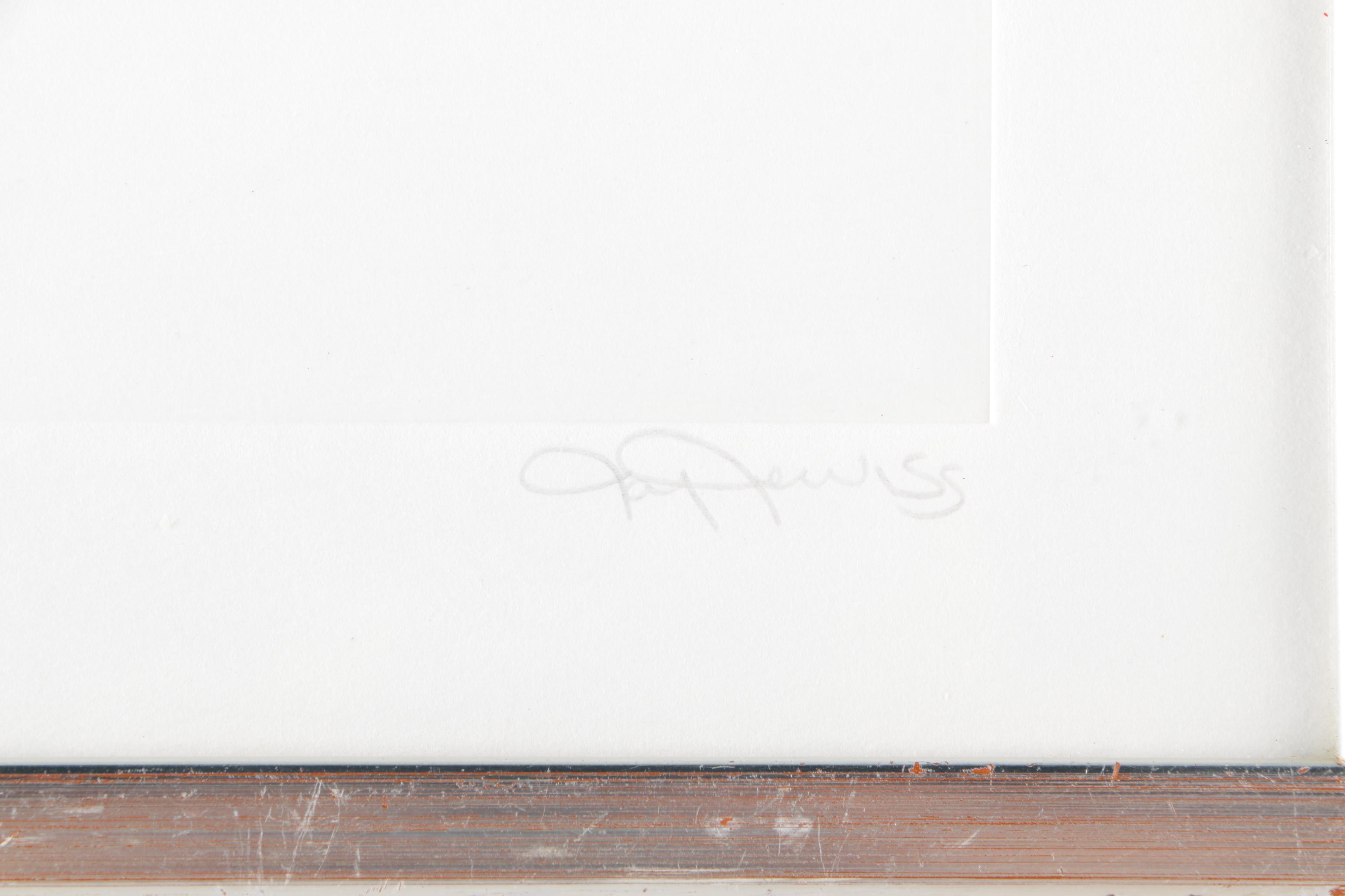 Two Signed Limited Edition Embossed Relief Prints "Giraffes" and "Elephants