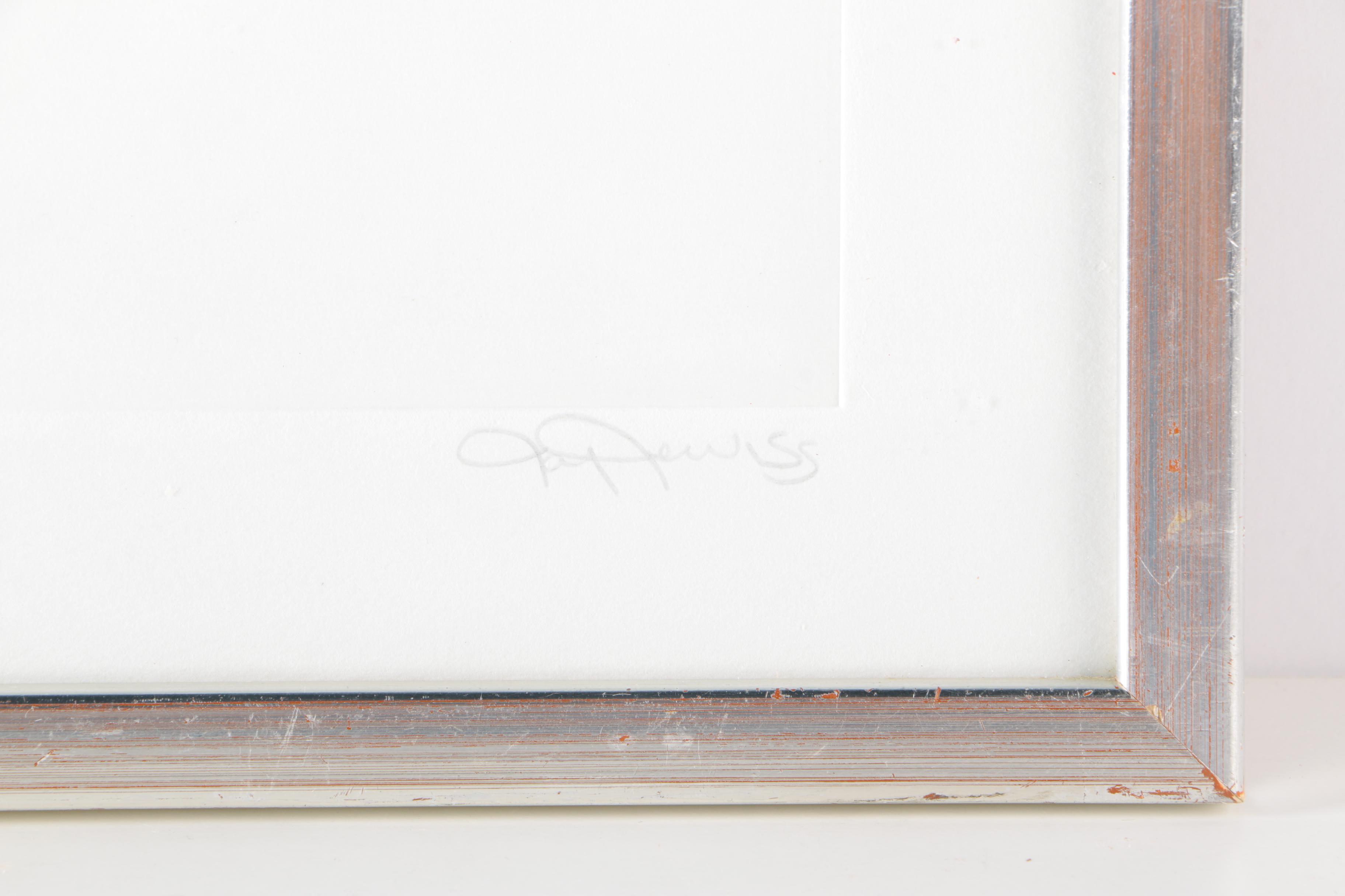 Two Signed Limited Edition Embossed Relief Prints "Giraffes" and "Elephants