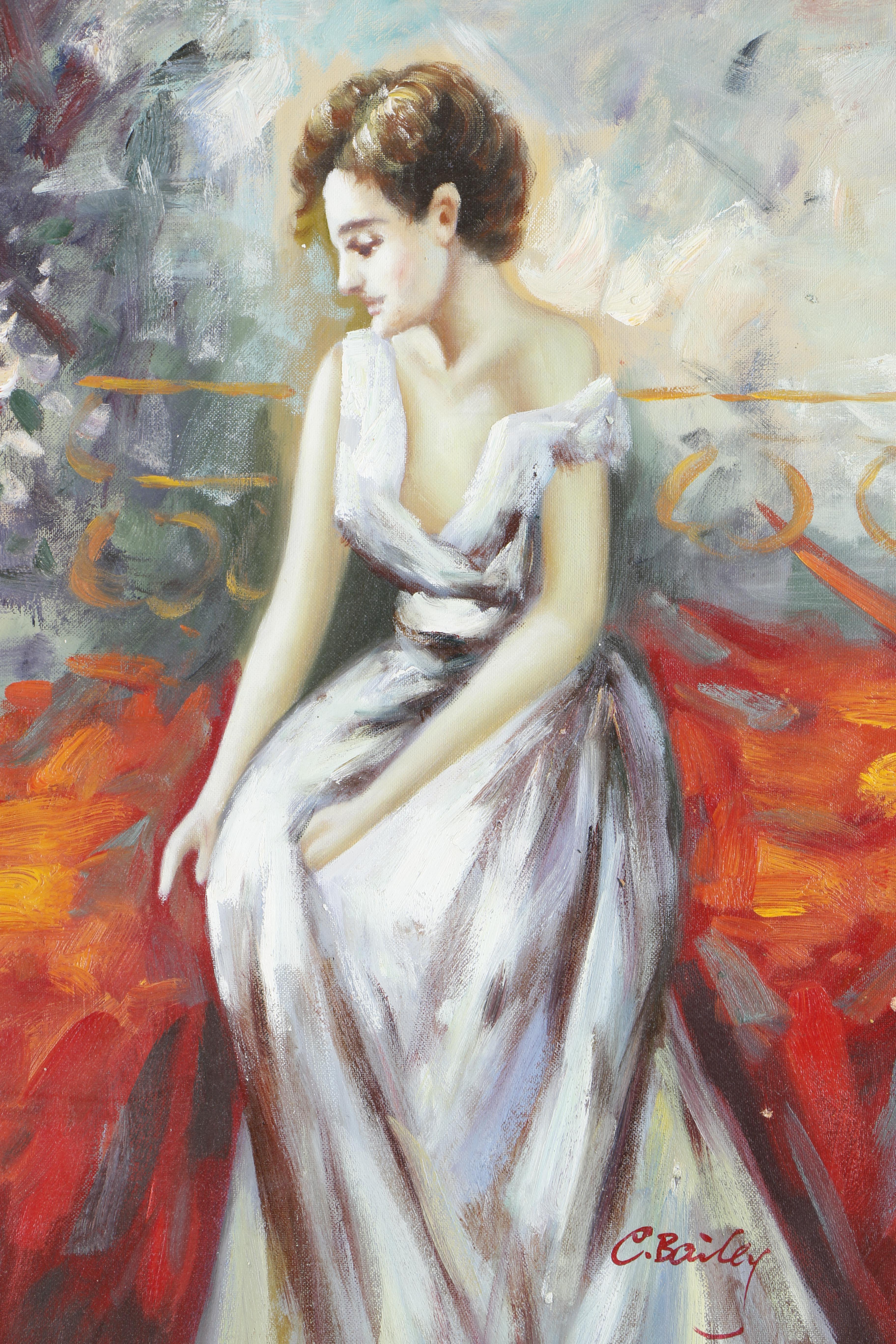 C. Bailey Oil Painting on Canvas of a Woman