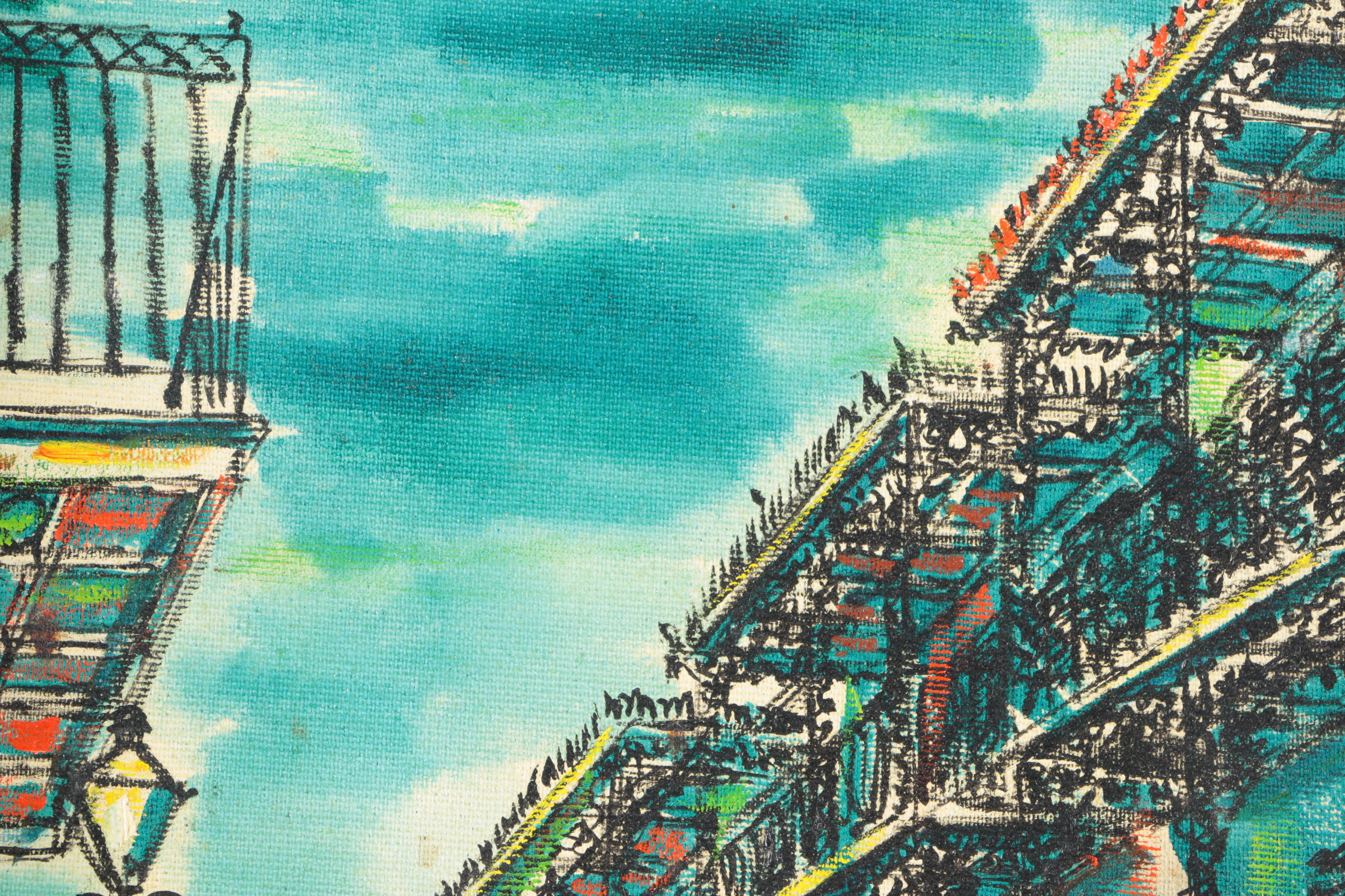 Pair of 1965 Franz Weiss Oil Paintings of New Orleans