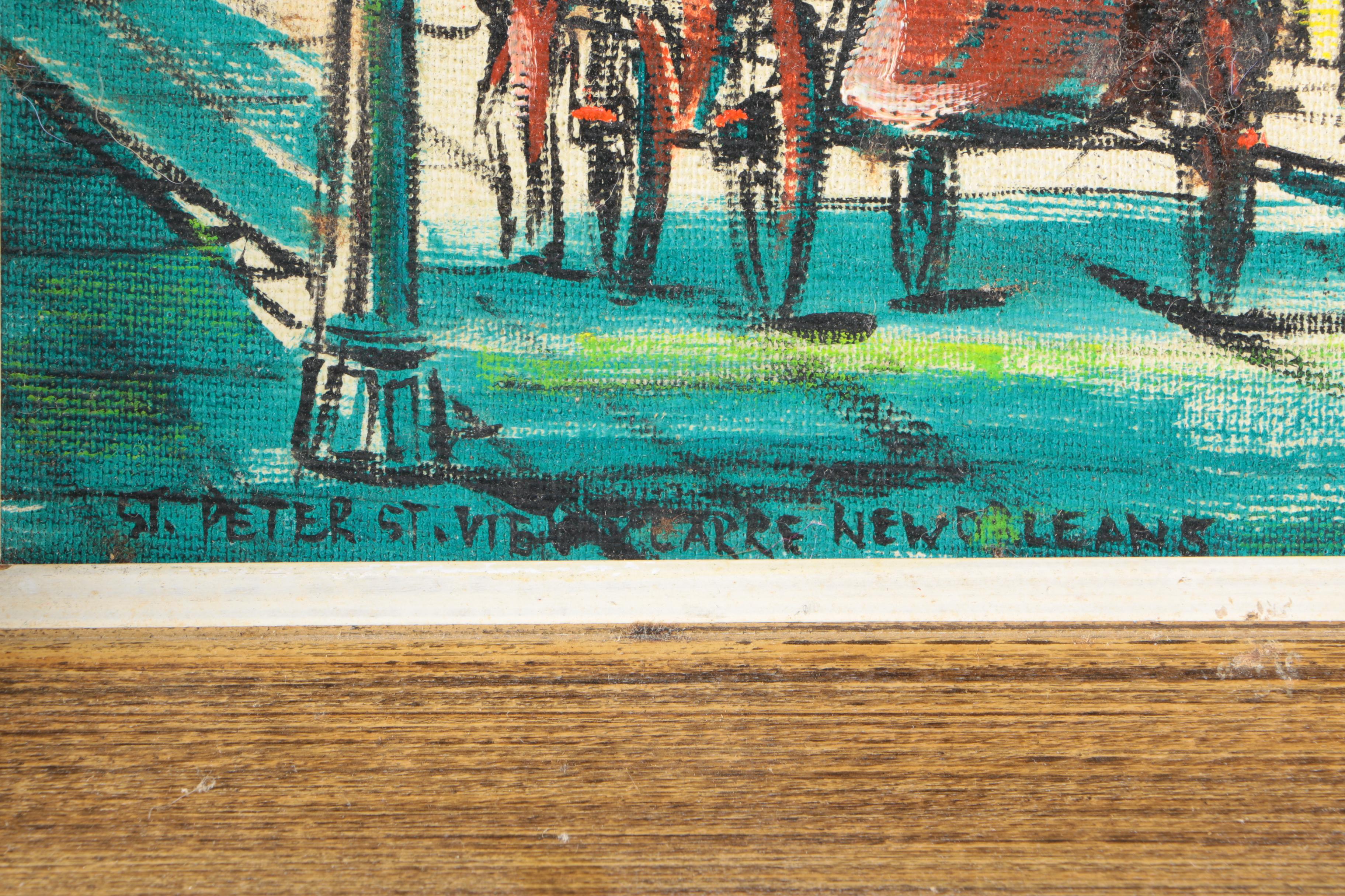 Pair of 1965 Franz Weiss Oil Paintings of New Orleans