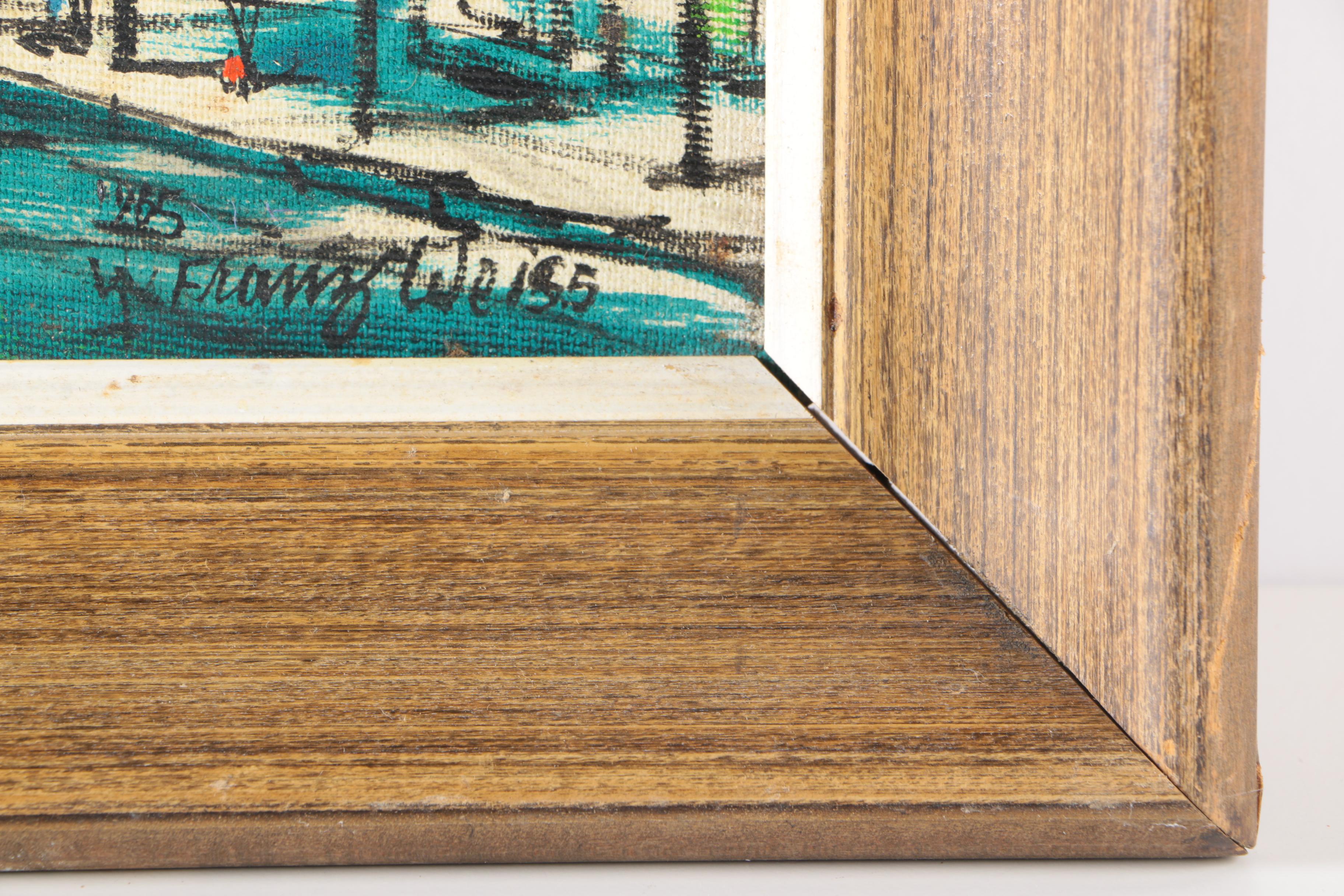 Pair of 1965 Franz Weiss Oil Paintings of New Orleans