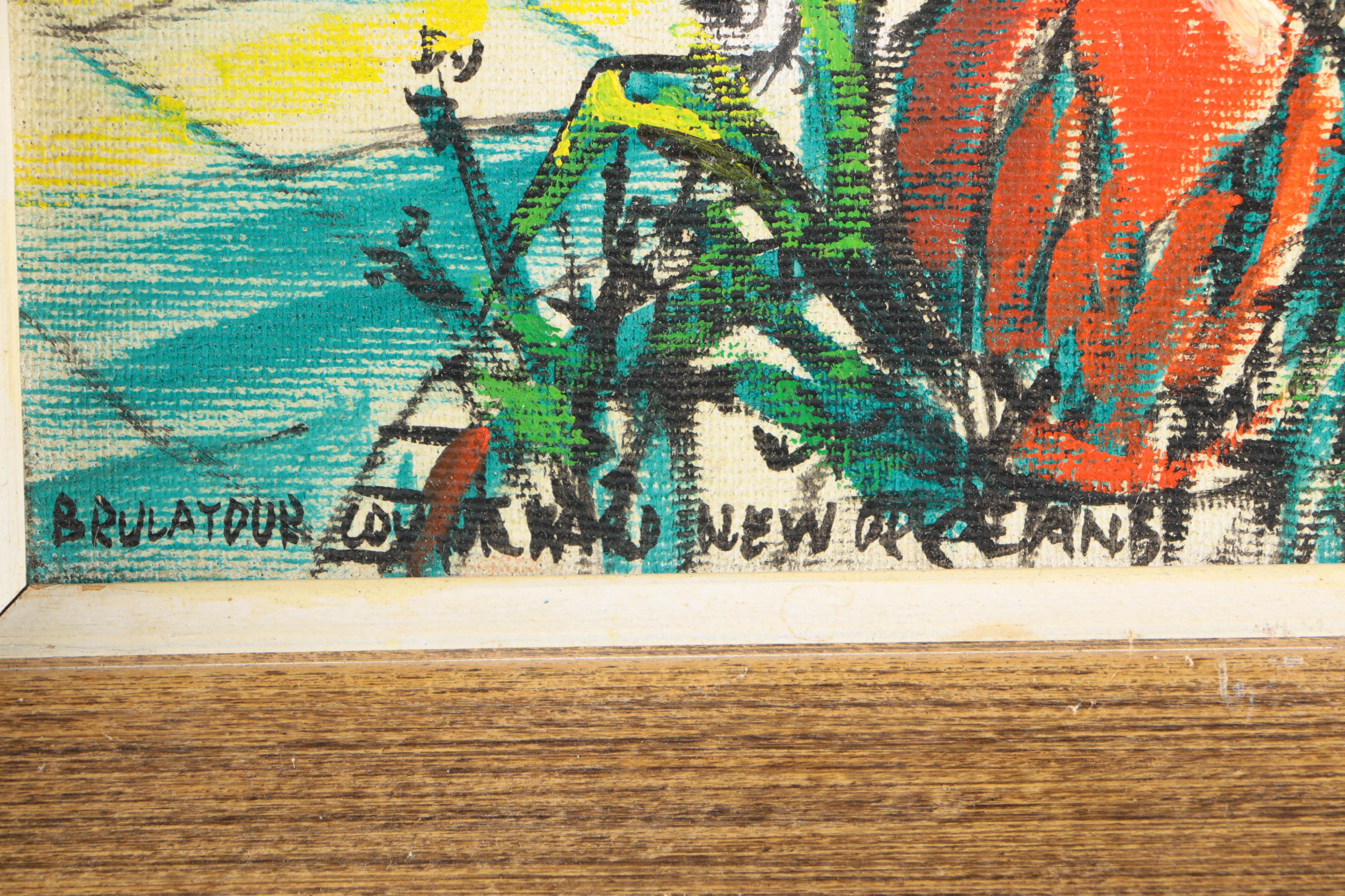 Pair of 1965 Franz Weiss Oil Paintings of New Orleans