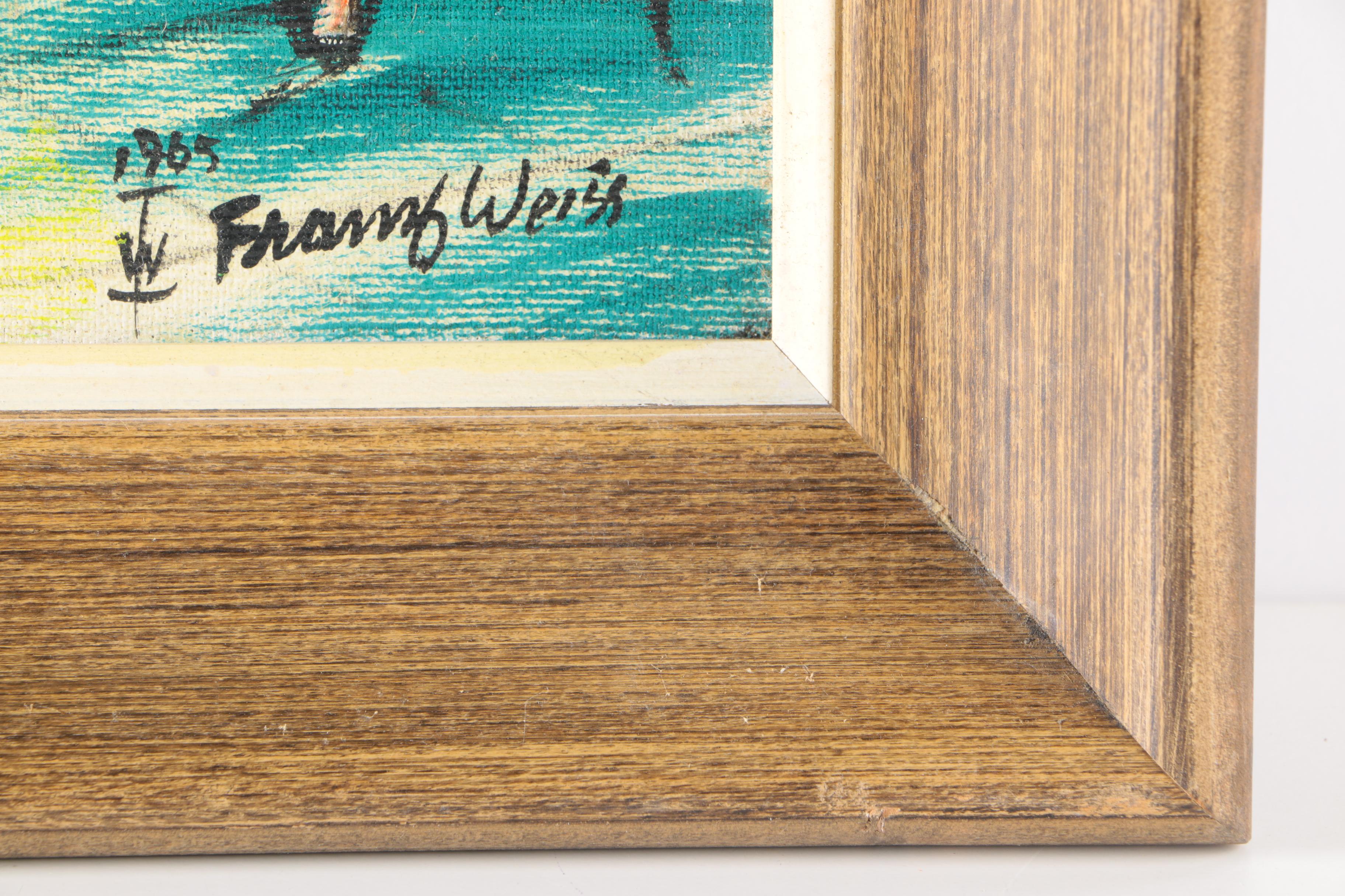 Pair of 1965 Franz Weiss Oil Paintings of New Orleans