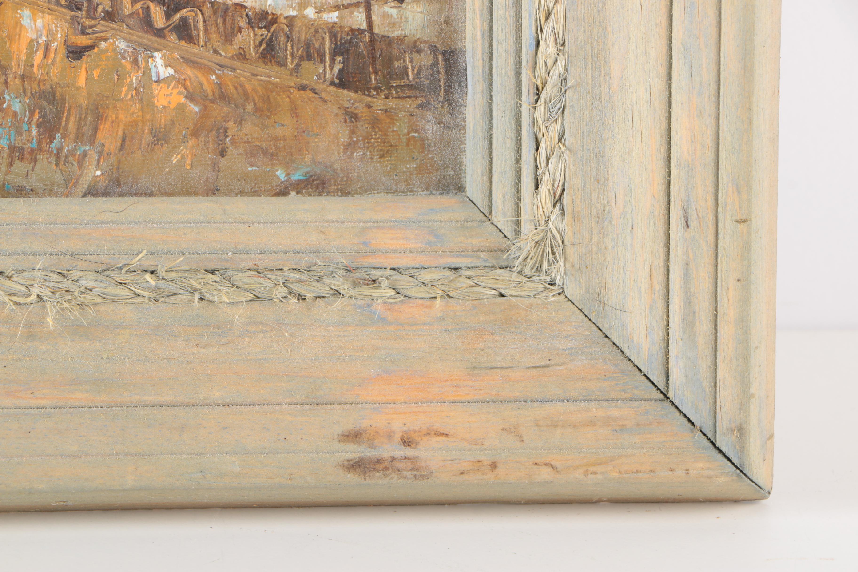 Burney Oil Painting on Canvas of Parisian Street