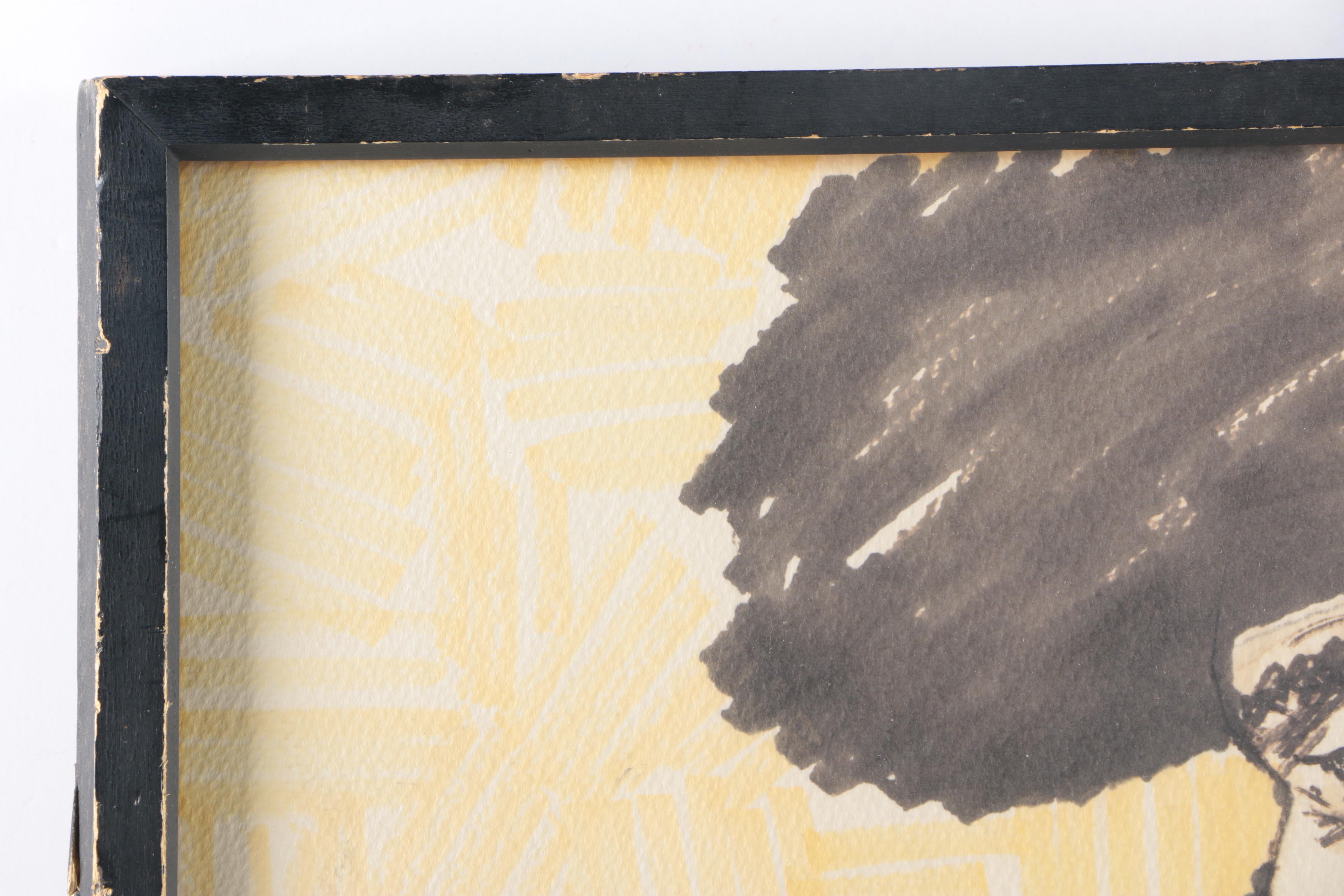 Neil Davis Pen and Ink Drawing on Paper