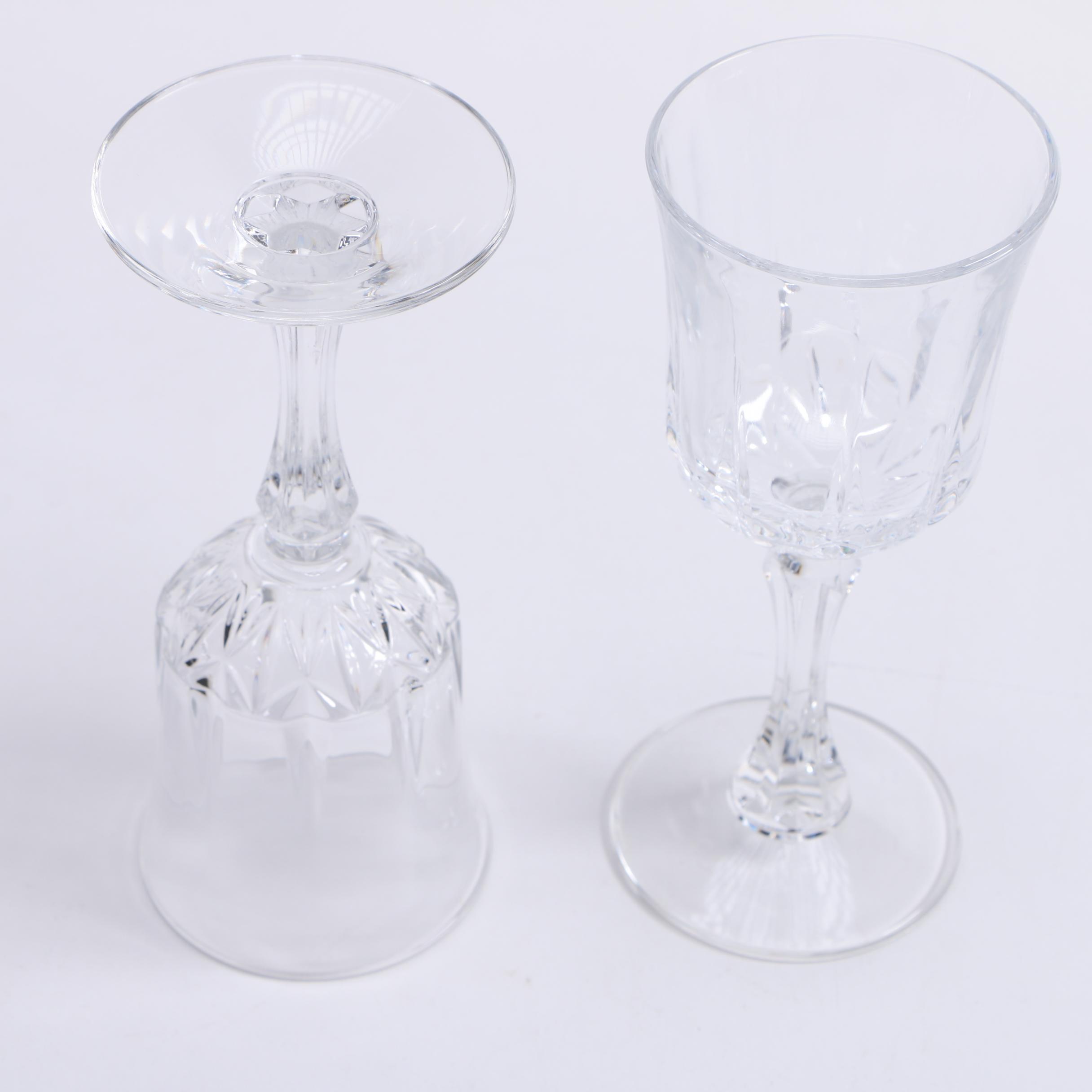 Vintage Crystal Wine Glasses
