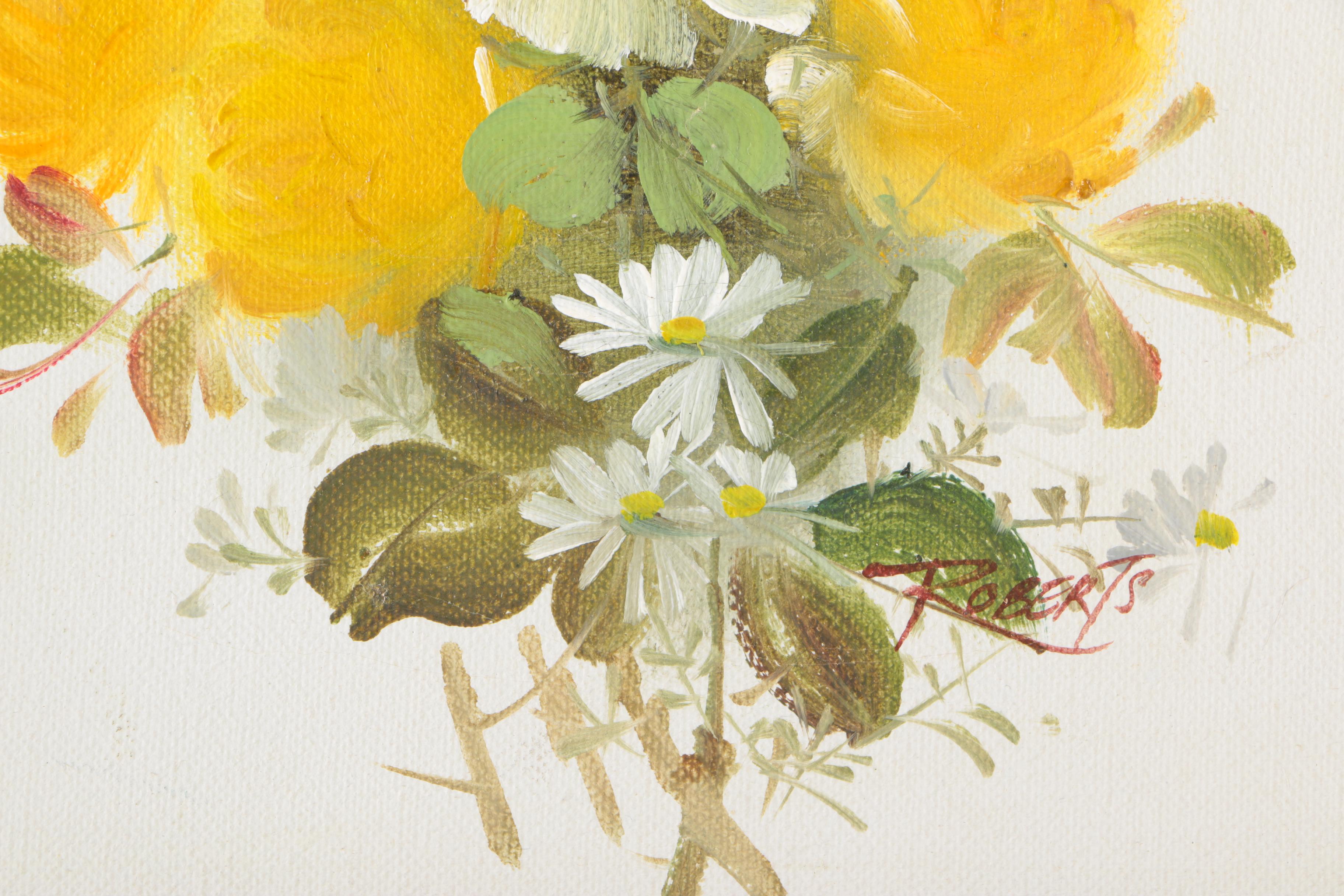 Roberts and Edwards Oil Paintings on Canvas of Flowers
