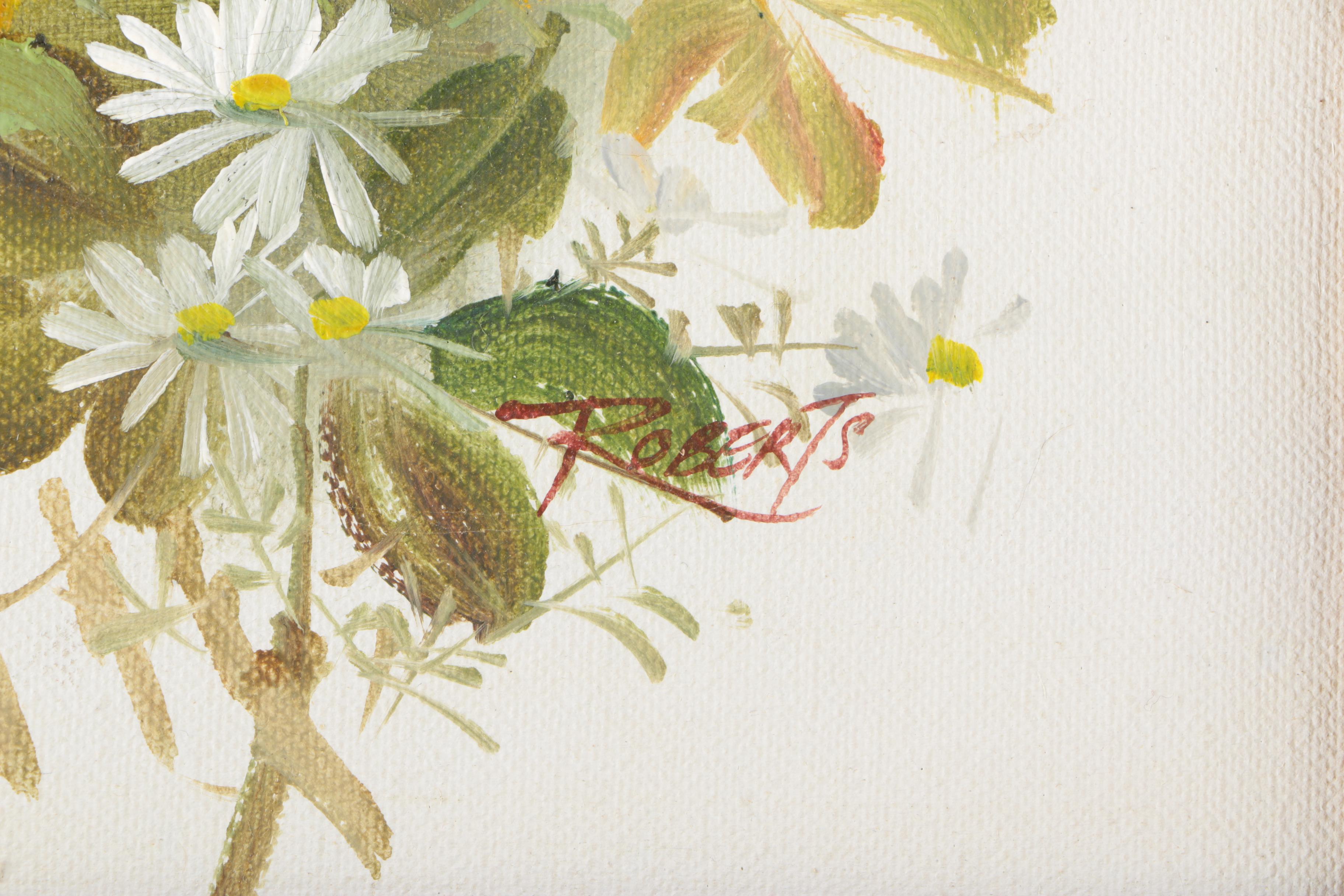 Roberts and Edwards Oil Paintings on Canvas of Flowers