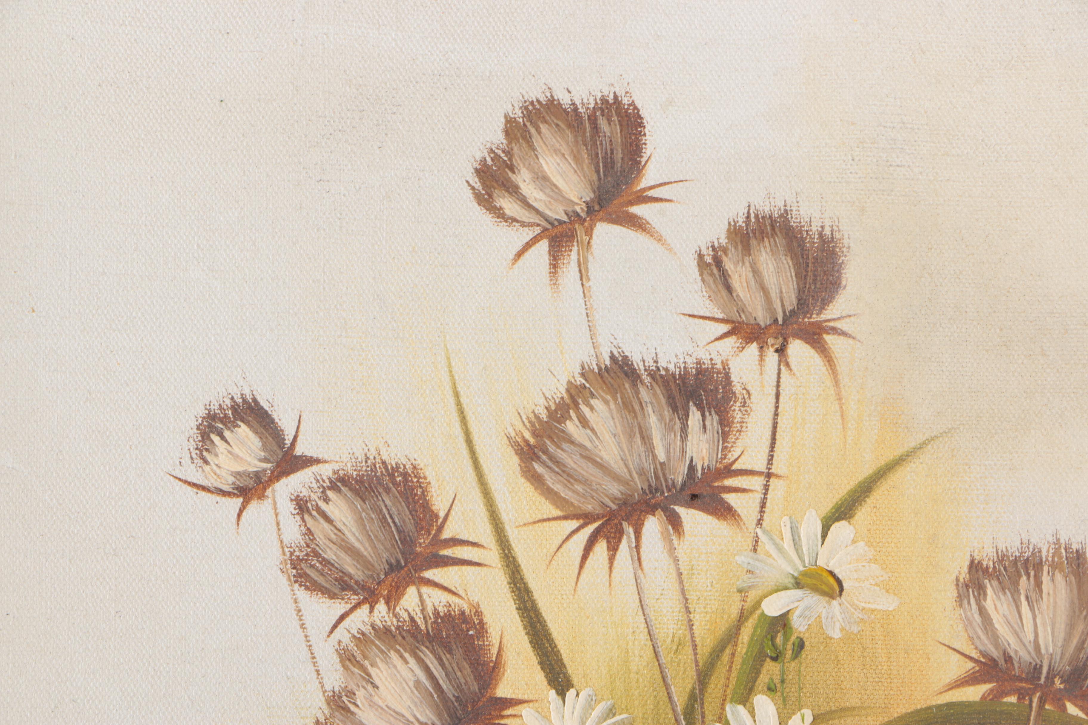 Roberts and Edwards Oil Paintings on Canvas of Flowers