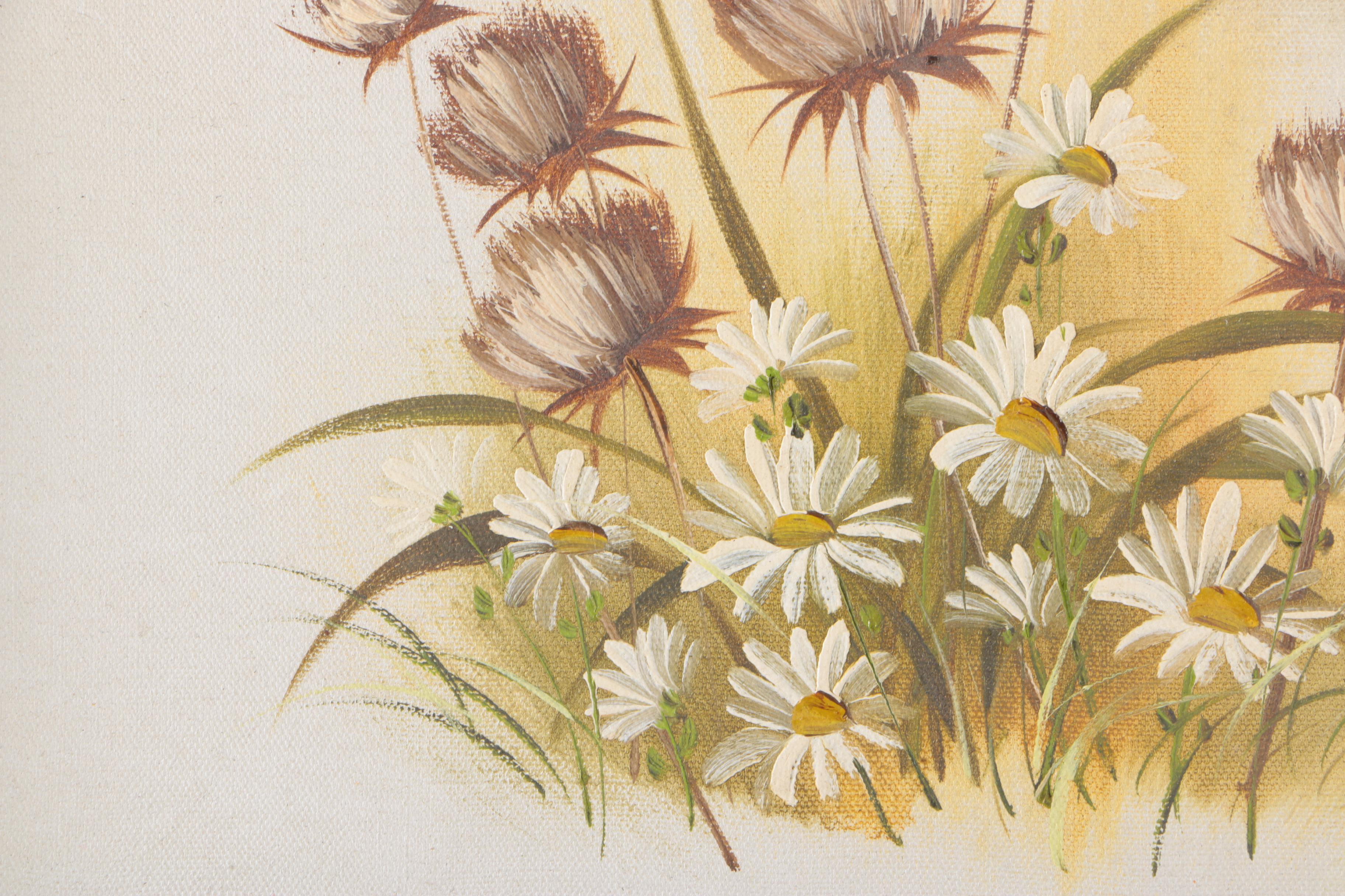 Roberts and Edwards Oil Paintings on Canvas of Flowers