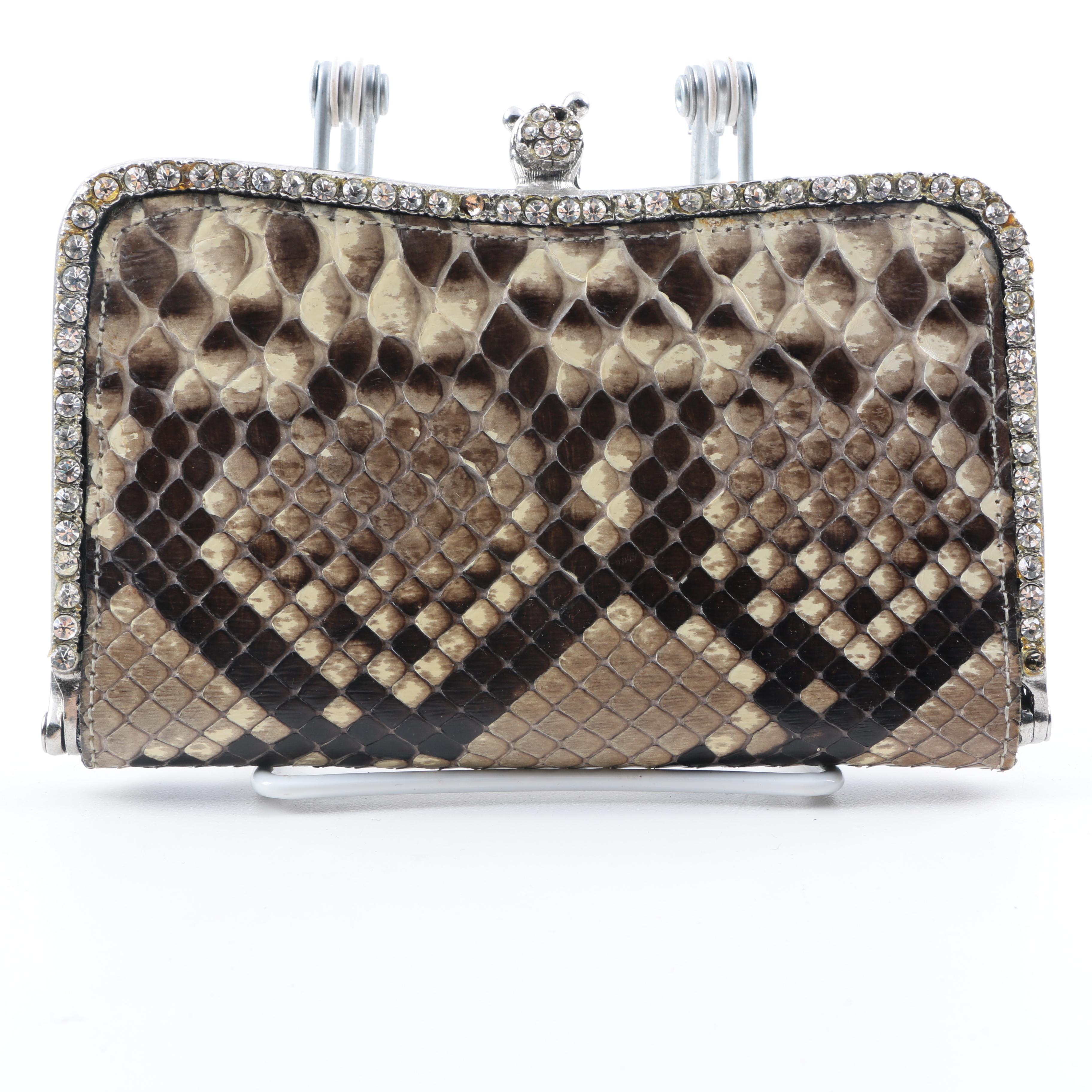 Handmade Clara Kasavina Snakeskin Clutch