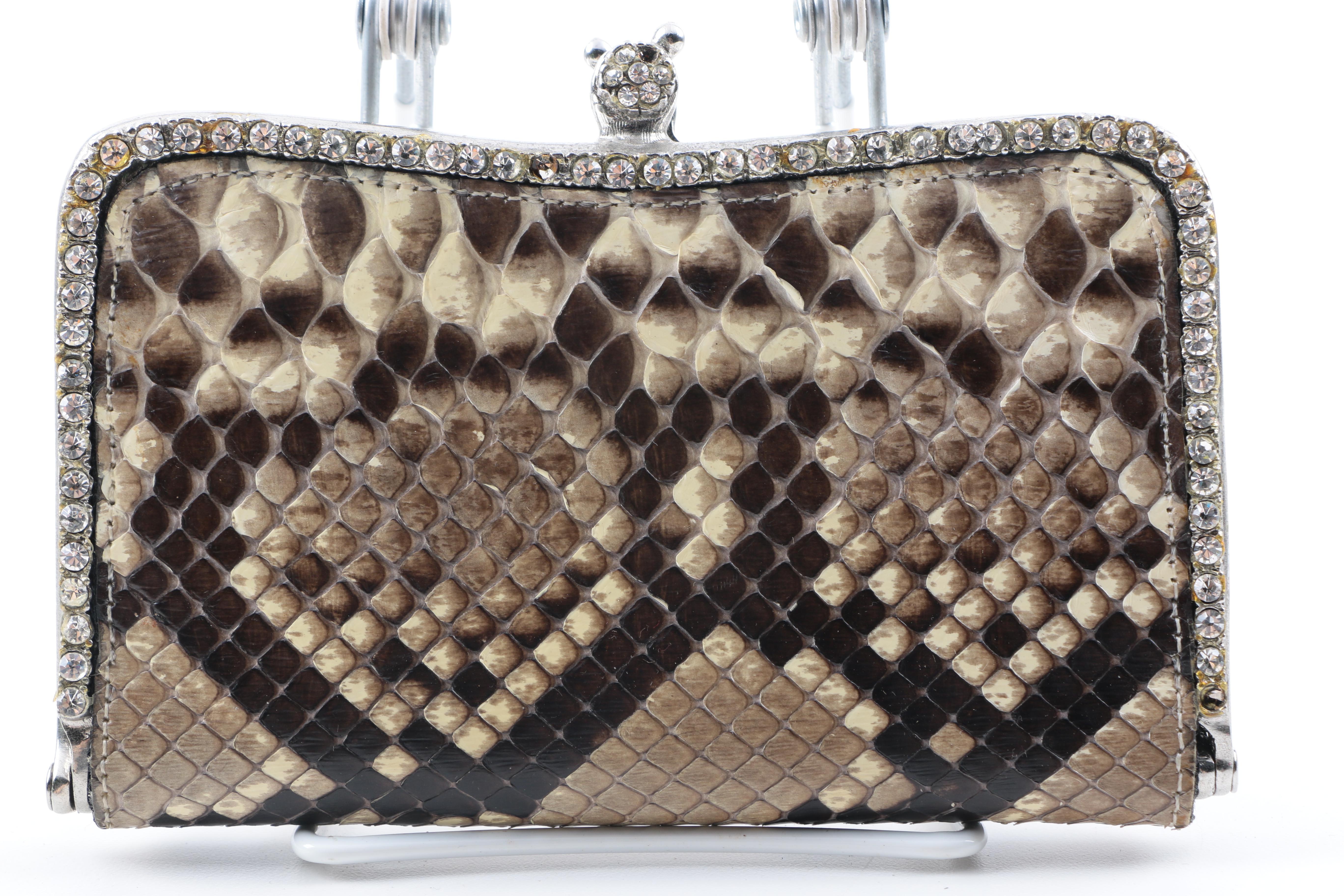 Handmade Clara Kasavina Snakeskin Clutch