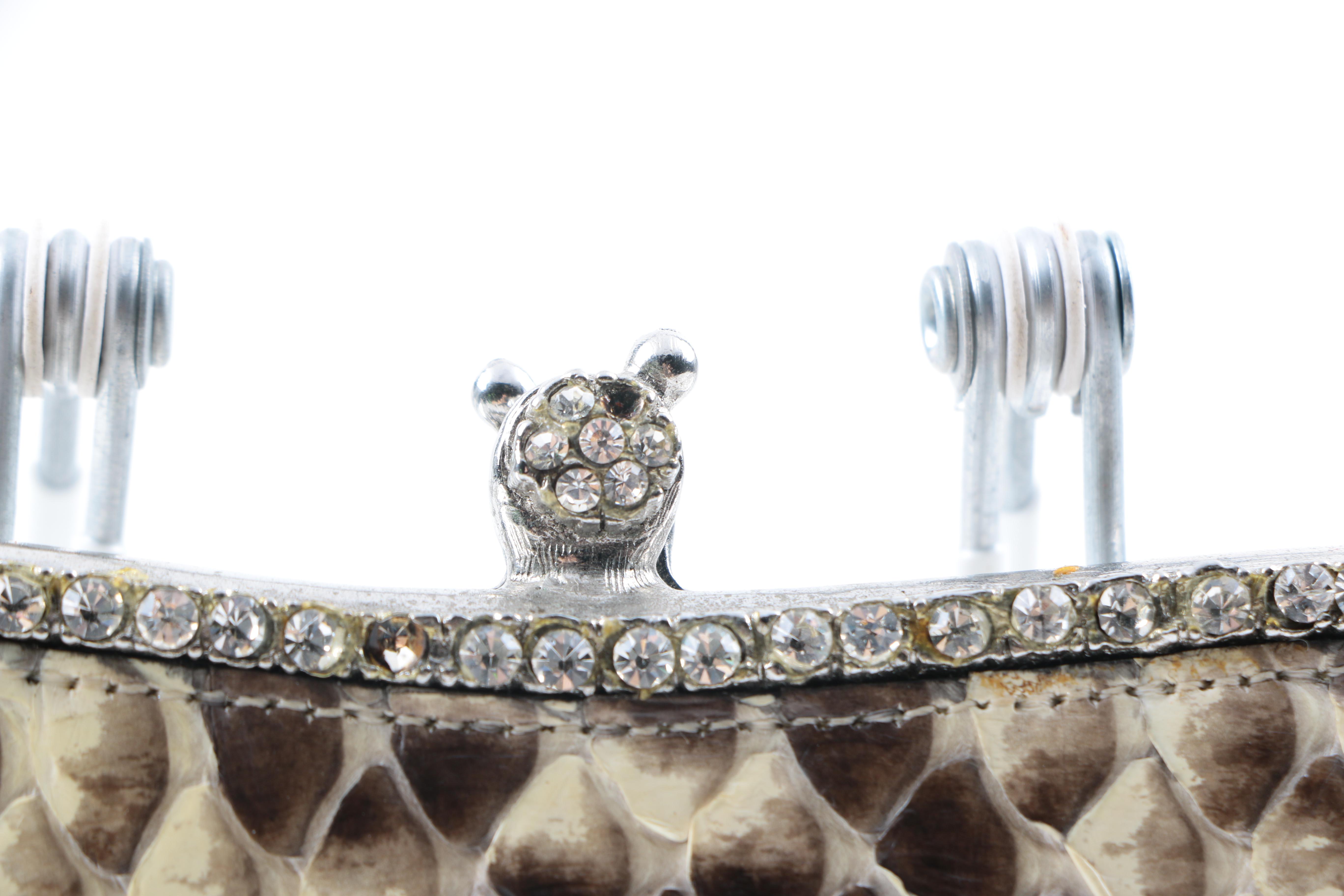 Handmade Clara Kasavina Snakeskin Clutch