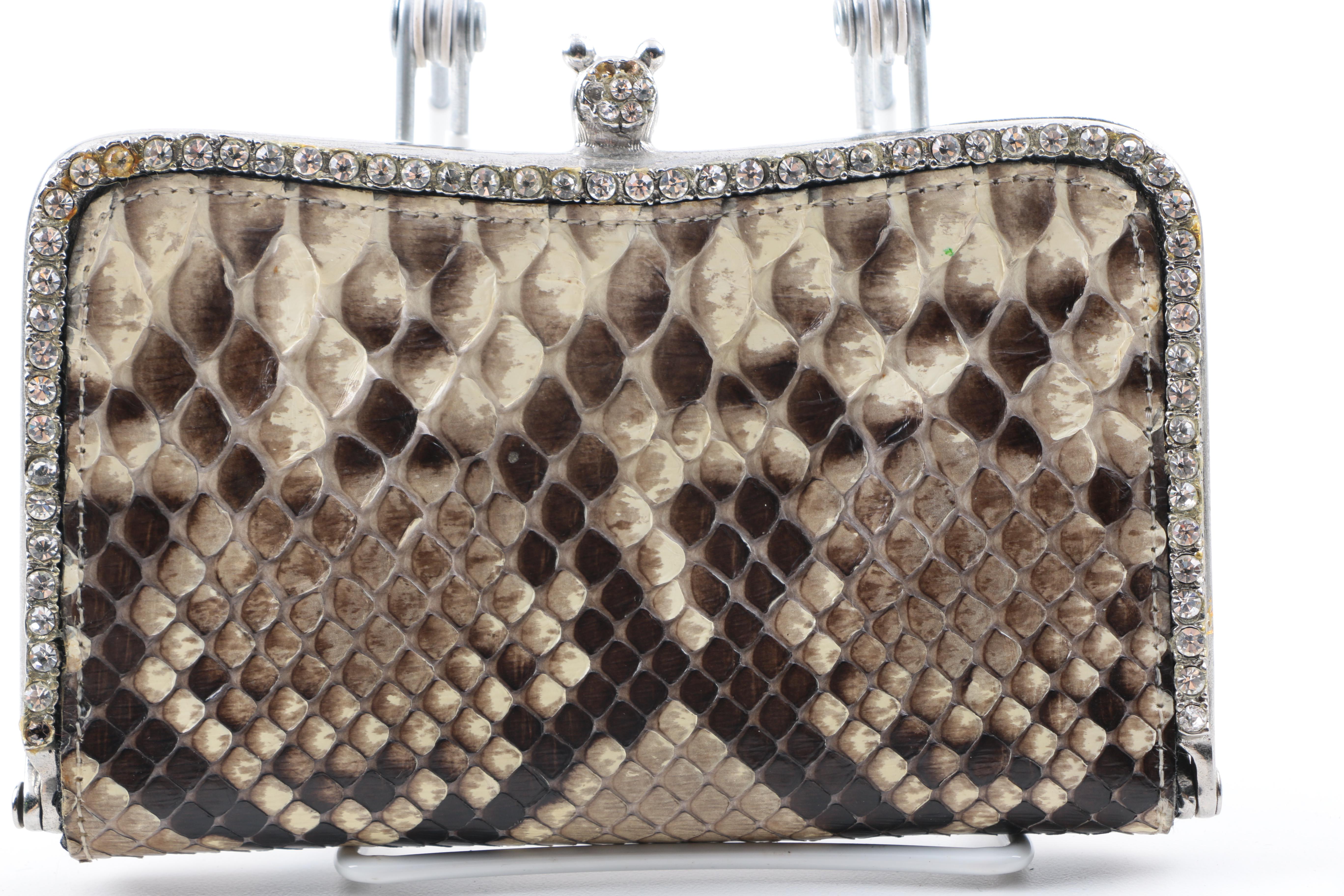 Handmade Clara Kasavina Snakeskin Clutch