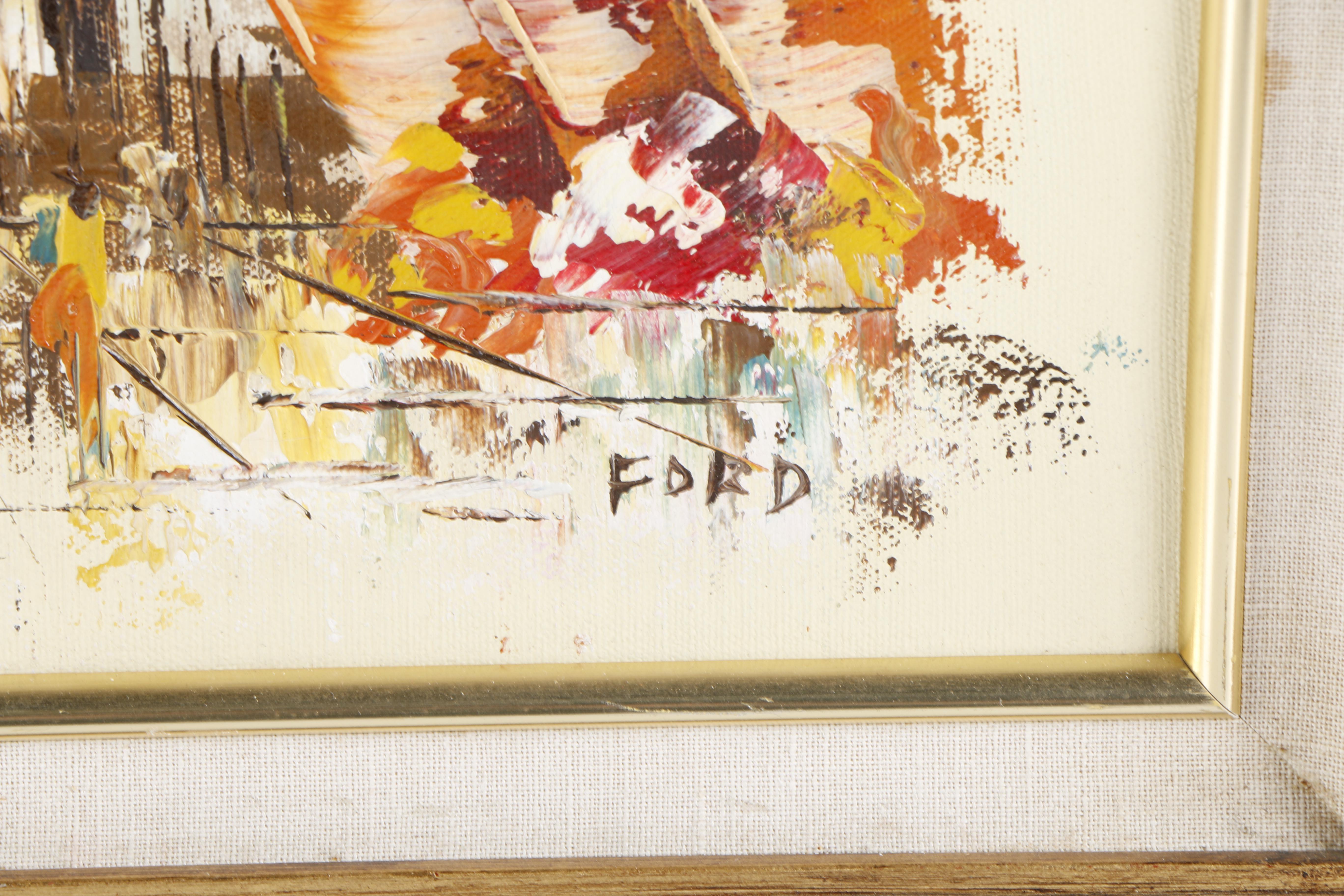 Signed Acrylic Painting  of Arch De Triomphe on Canvas