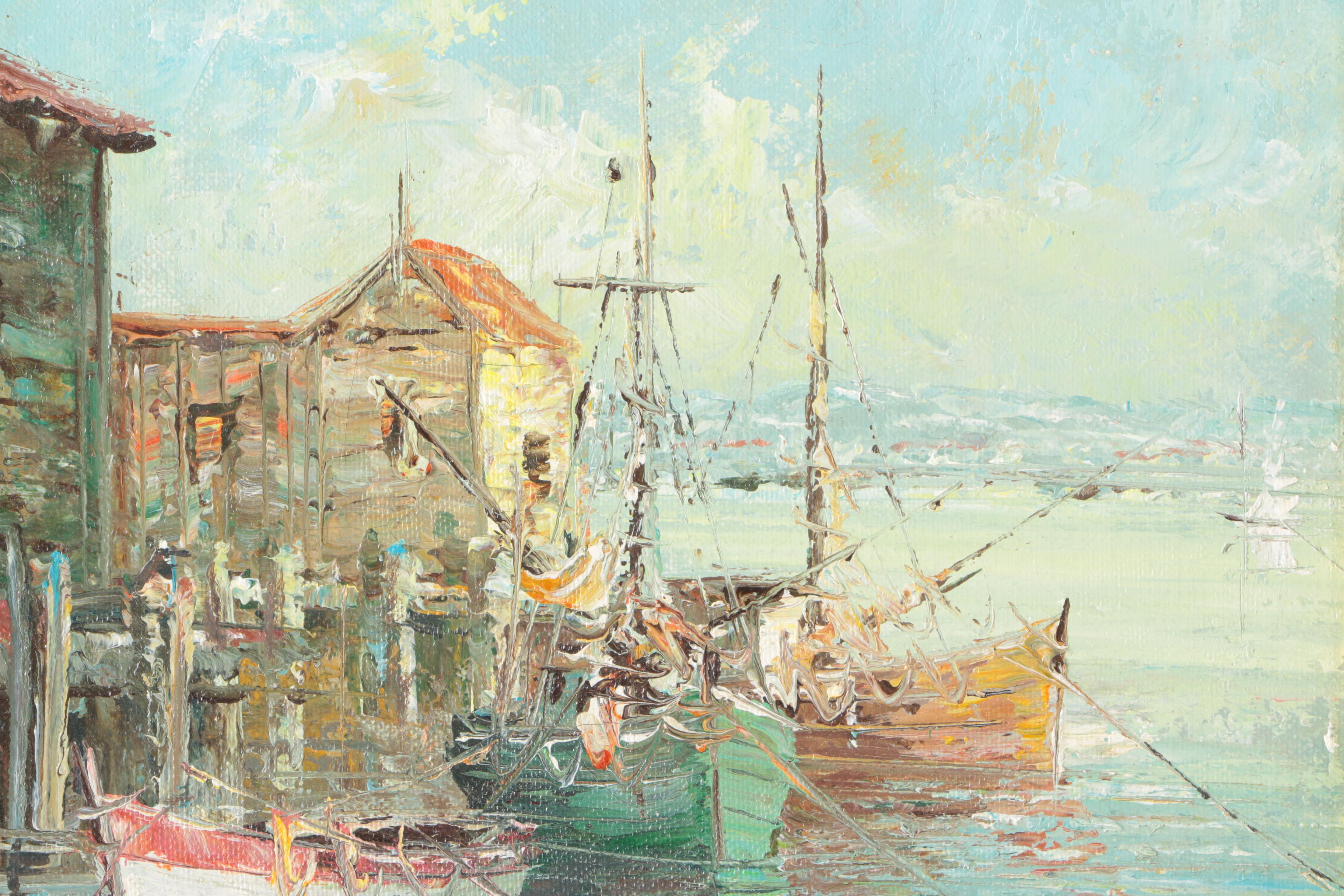 Christo Signed Oil Painting on Canvas