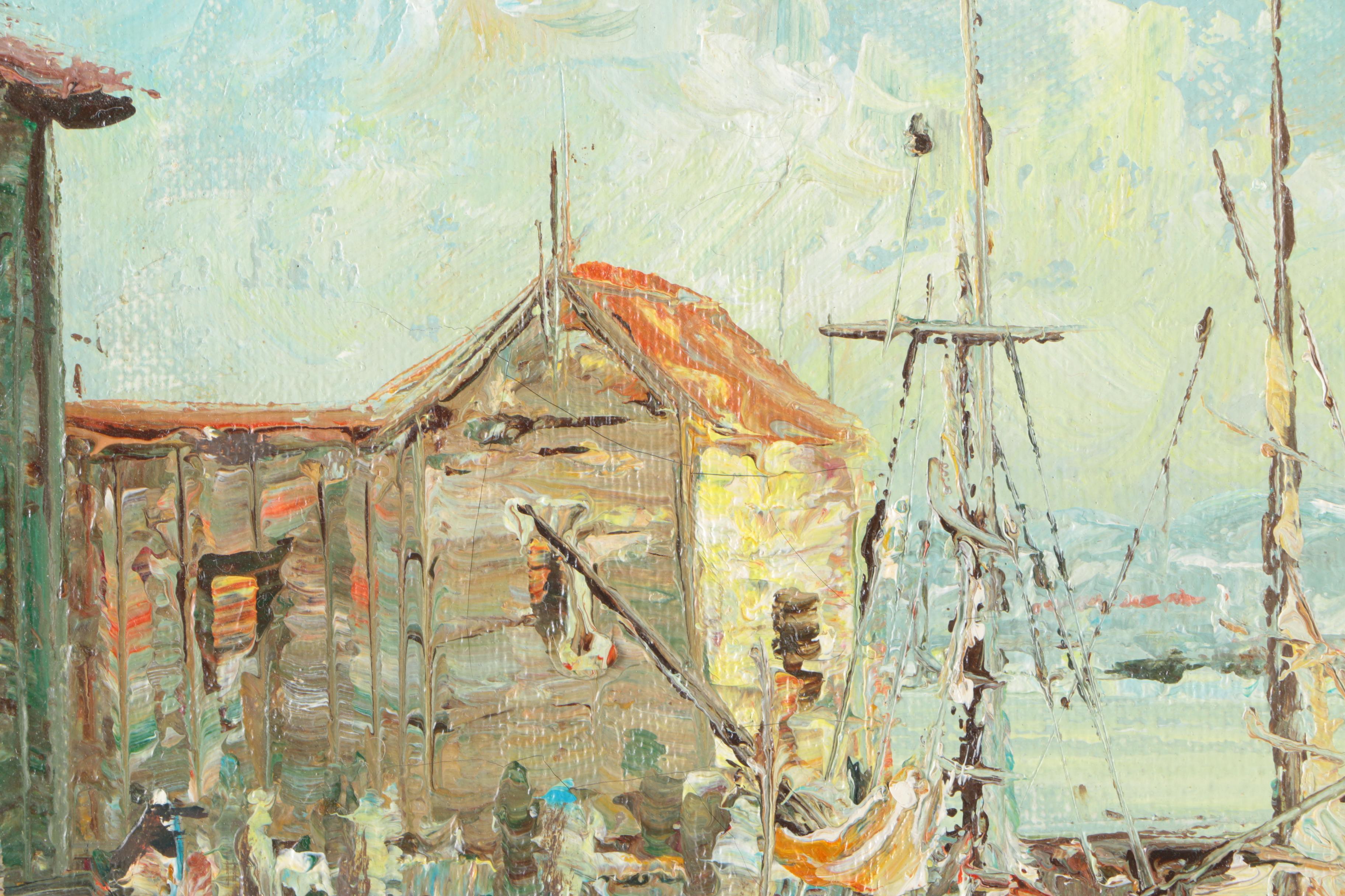 Christo Signed Oil Painting on Canvas