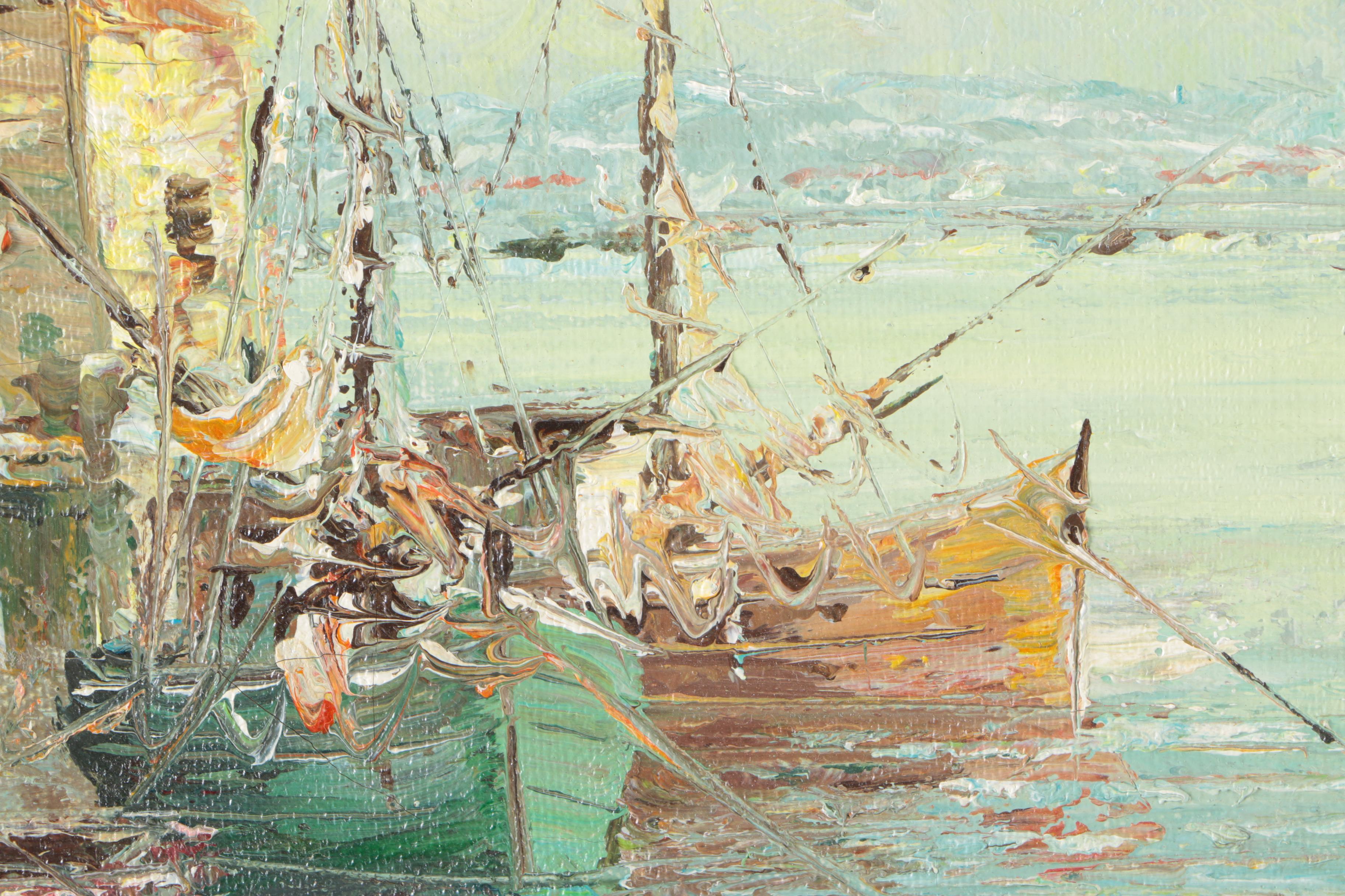 Christo Signed Oil Painting on Canvas