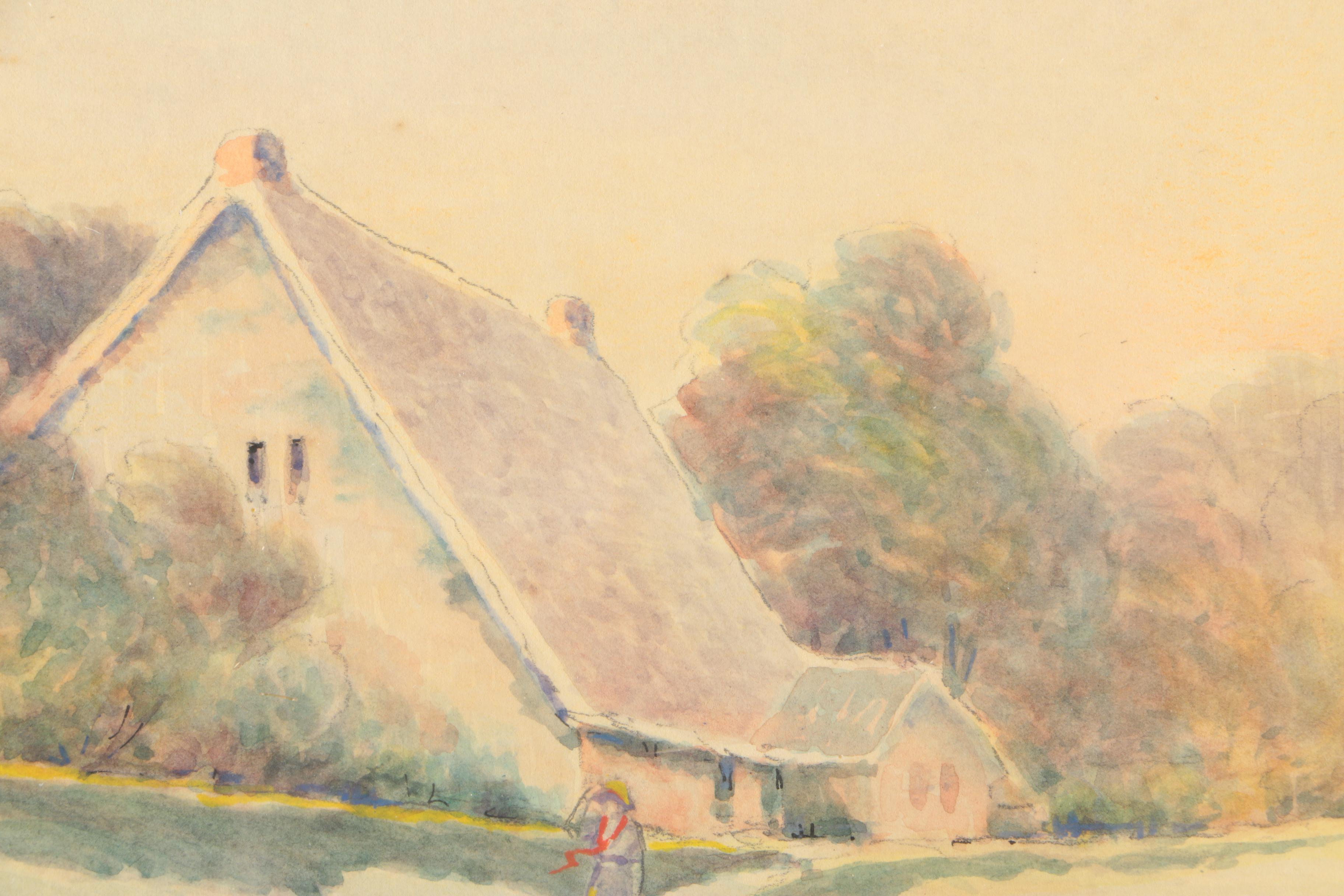 Paul A. Kriese Signed Watercolor and Pencil on Paper