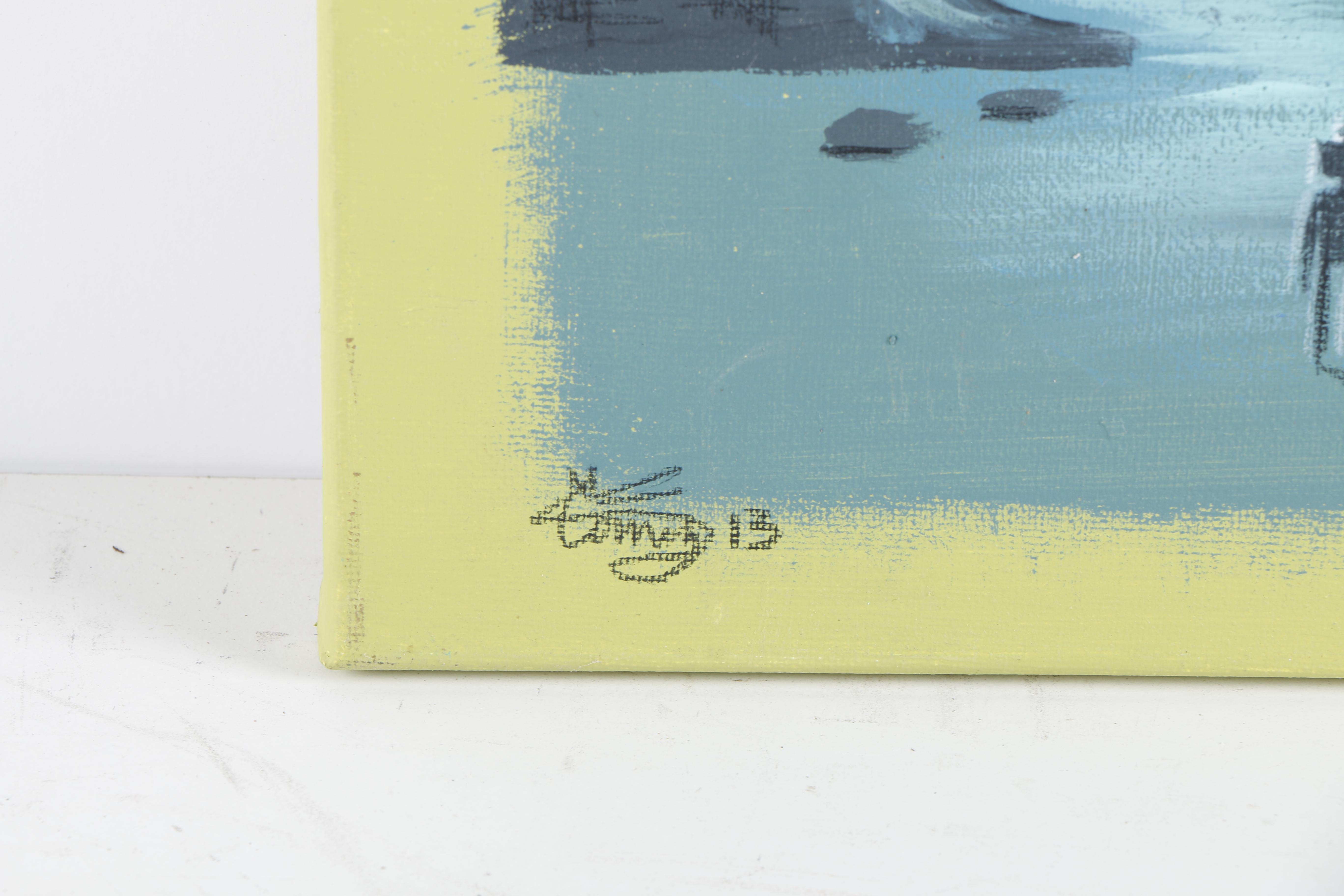 Two Original Retro Paintings by El Gato Gomez and Linda Tillman