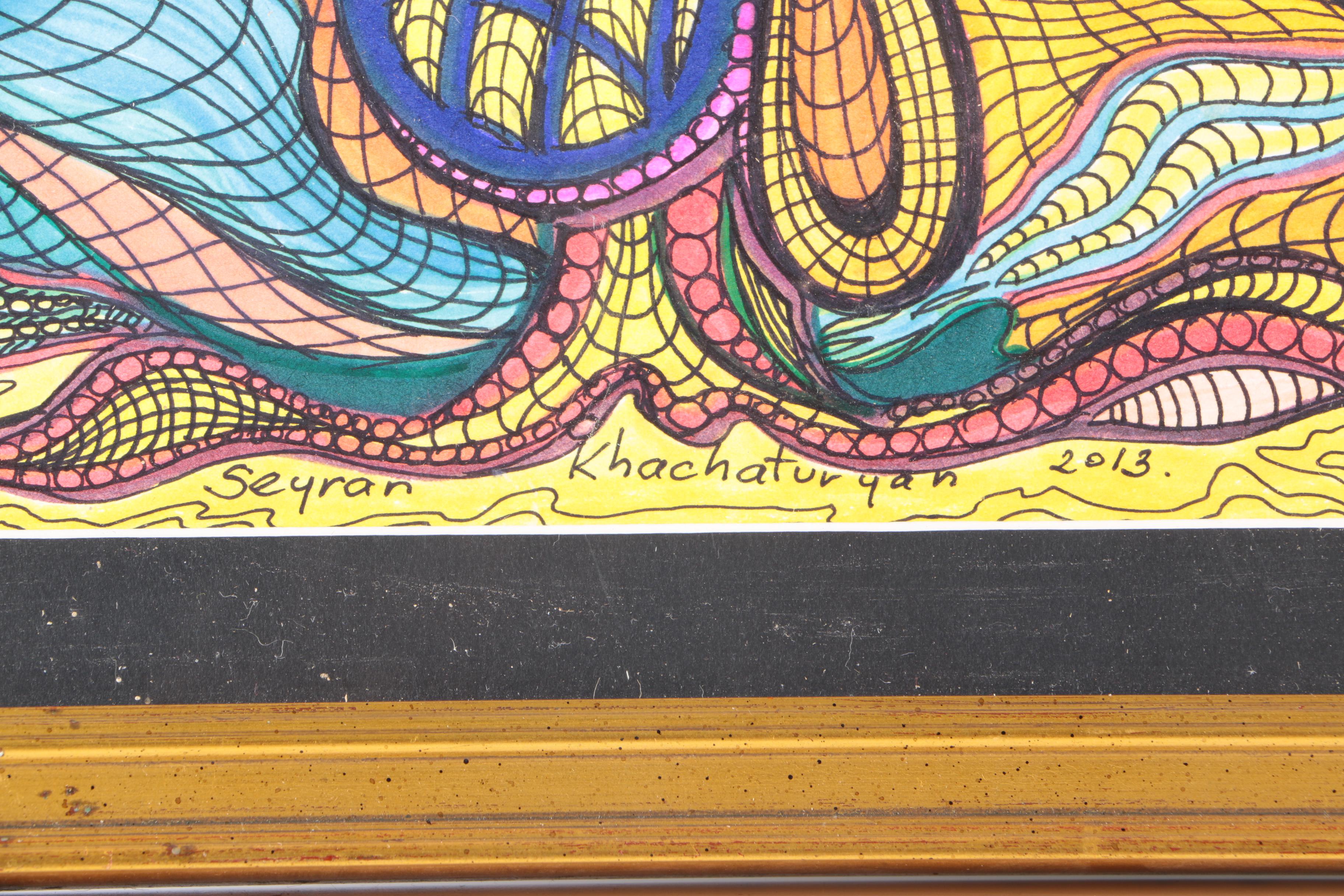 2013 Seyran Khachaturyan Pen and Ink Drawing on Paper