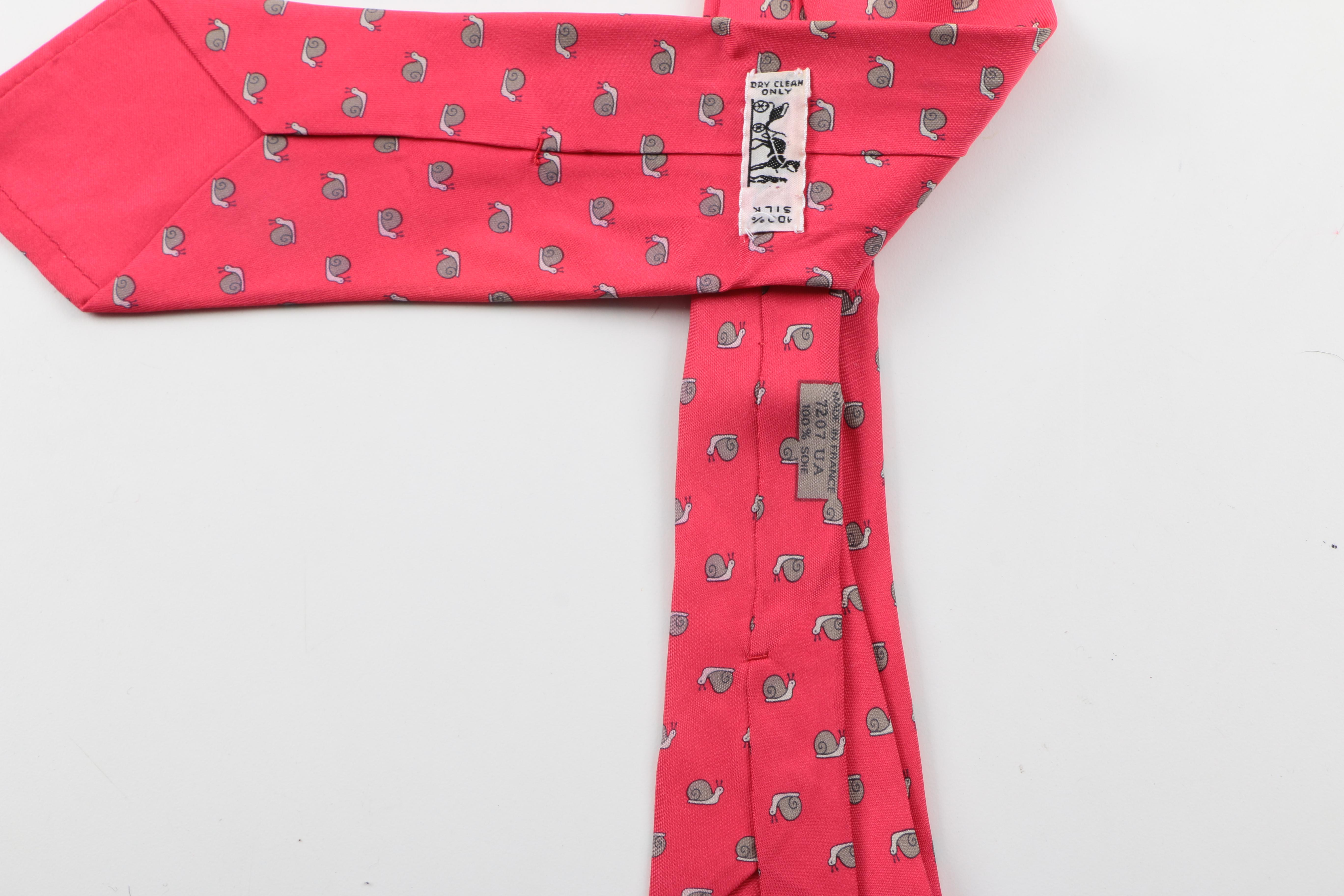 Hermès Snail Print Necktie