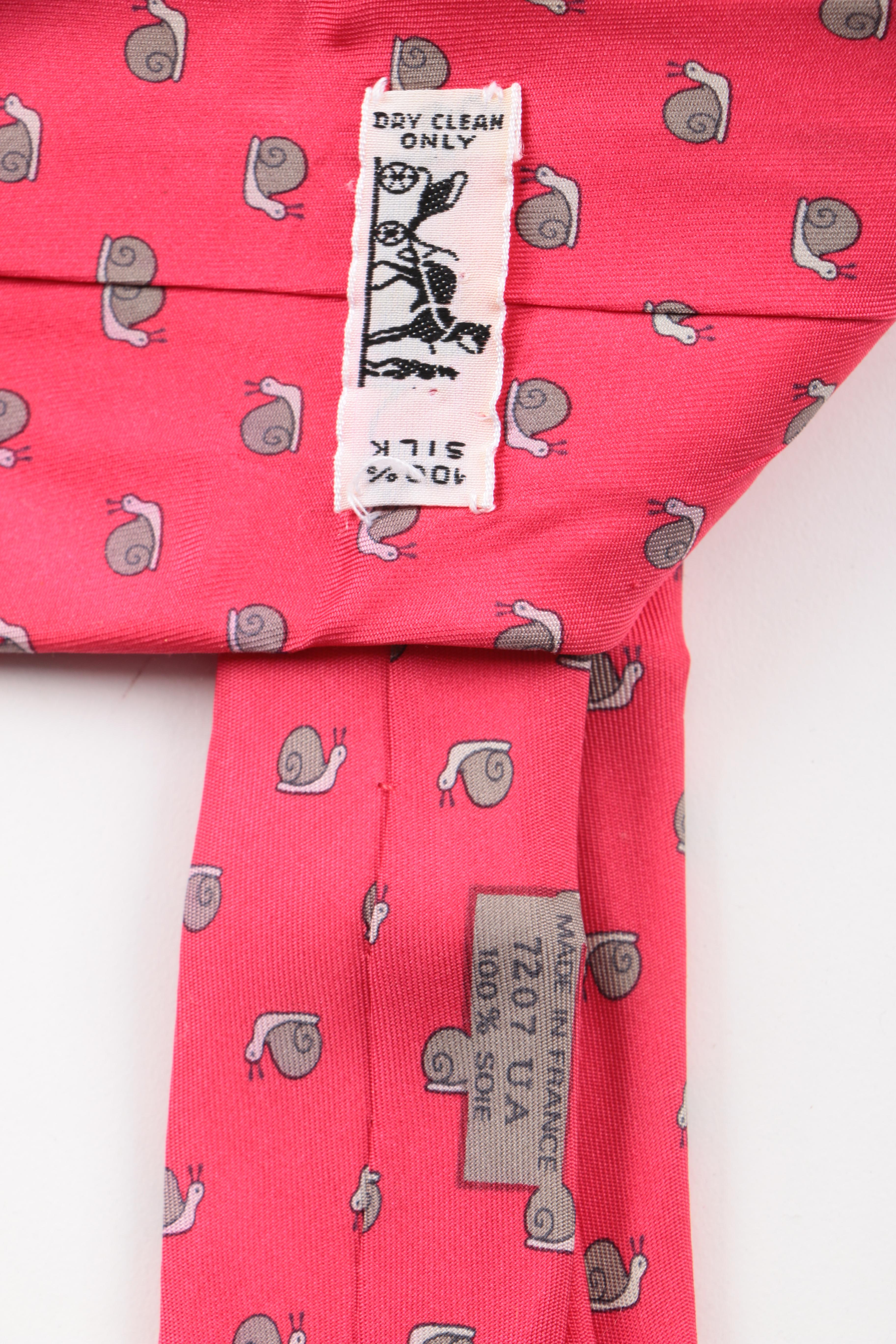 Hermès Snail Print Necktie