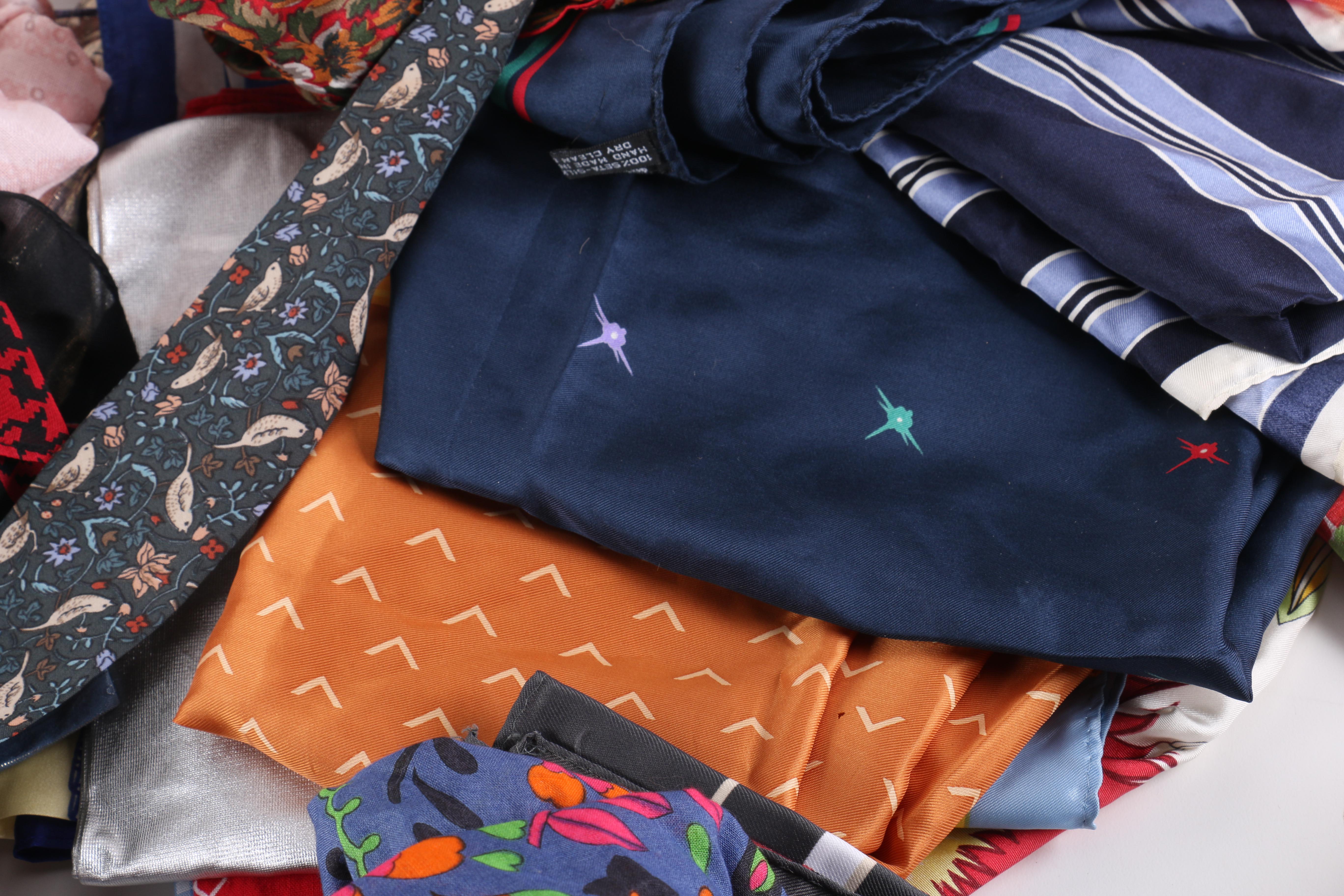 Large Assortment of Textiles and Scarves