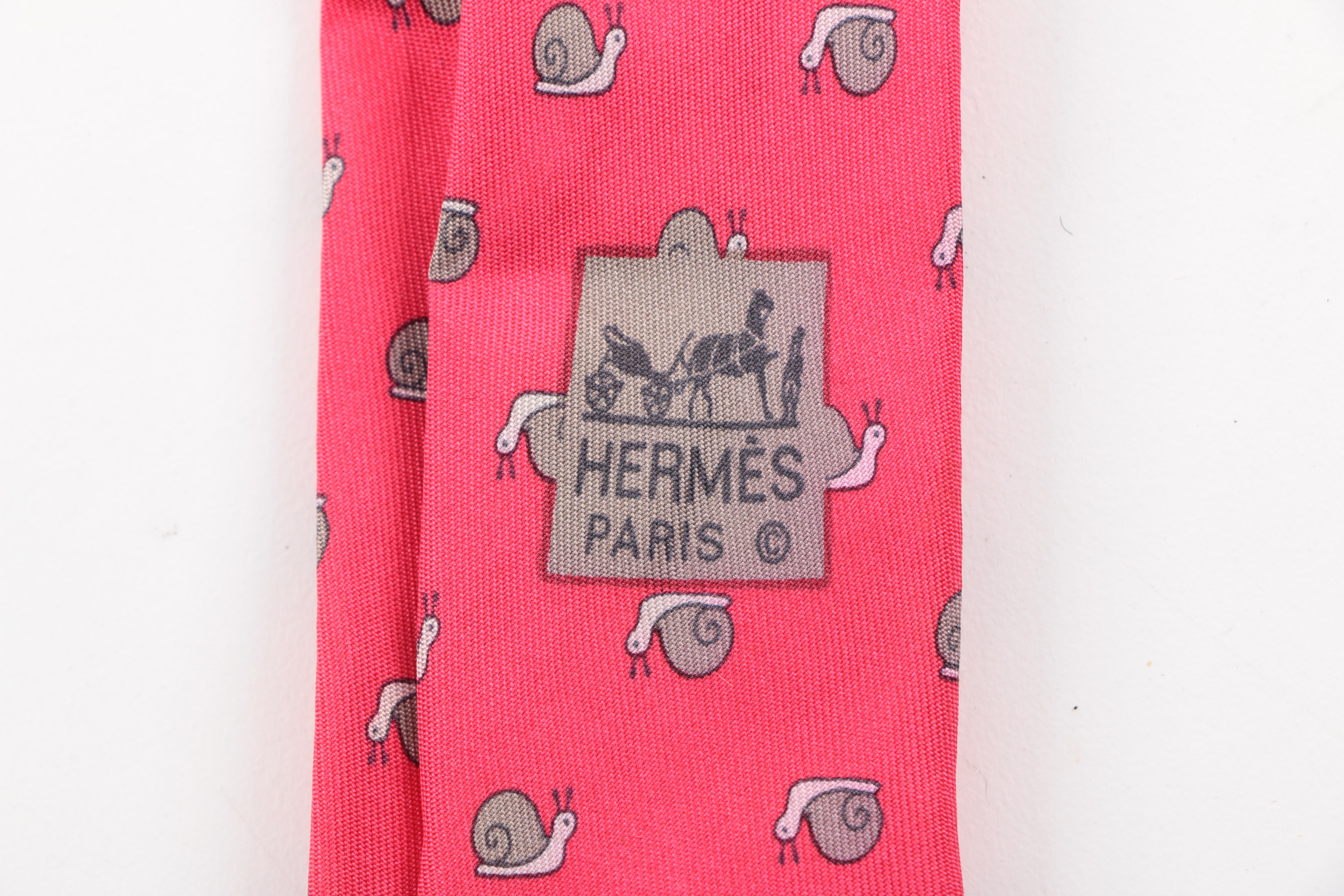 Hermès Snail Print Necktie
