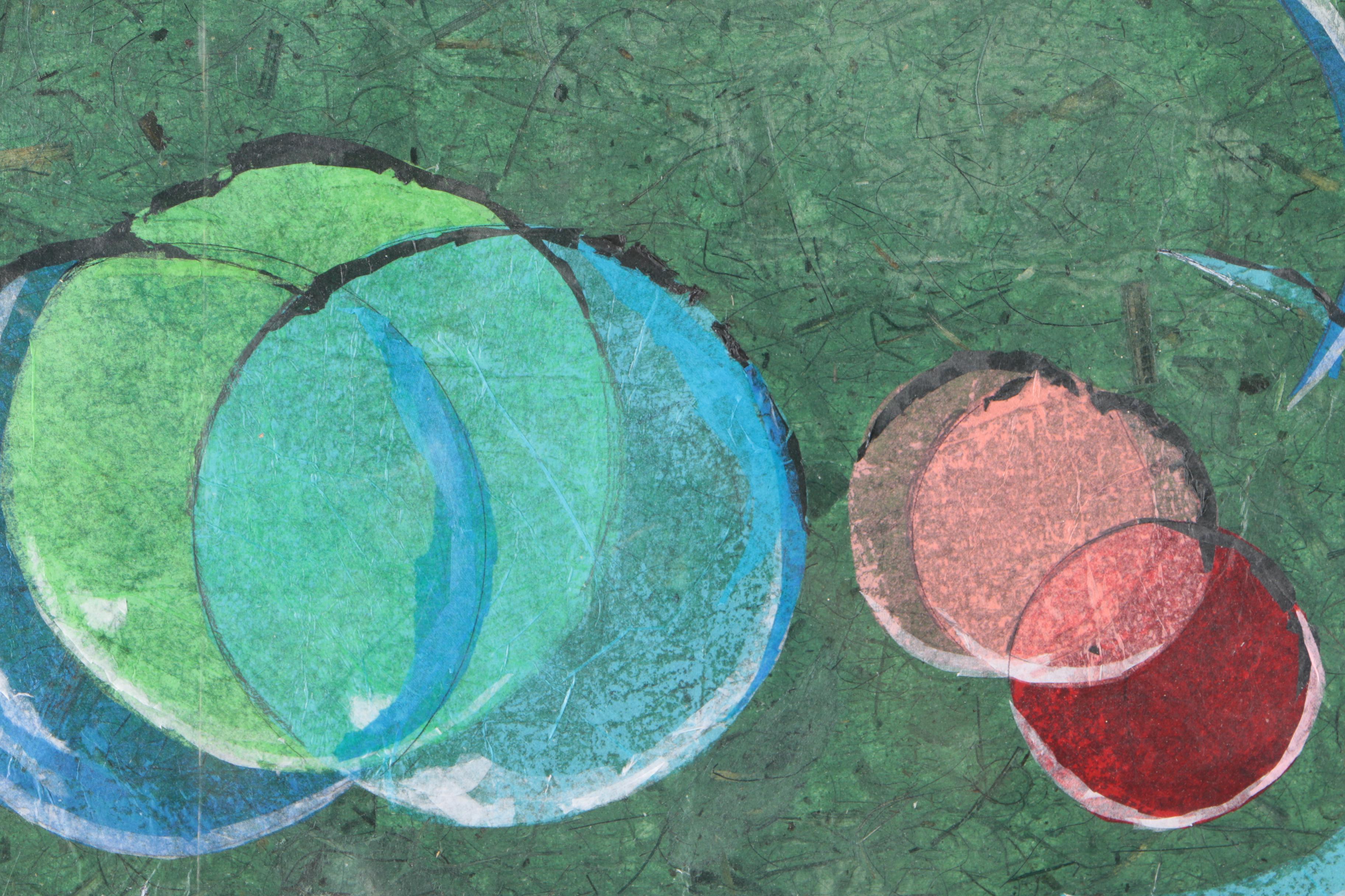 2008 Anna Nichols Paper Collage "Many Moons Ago"