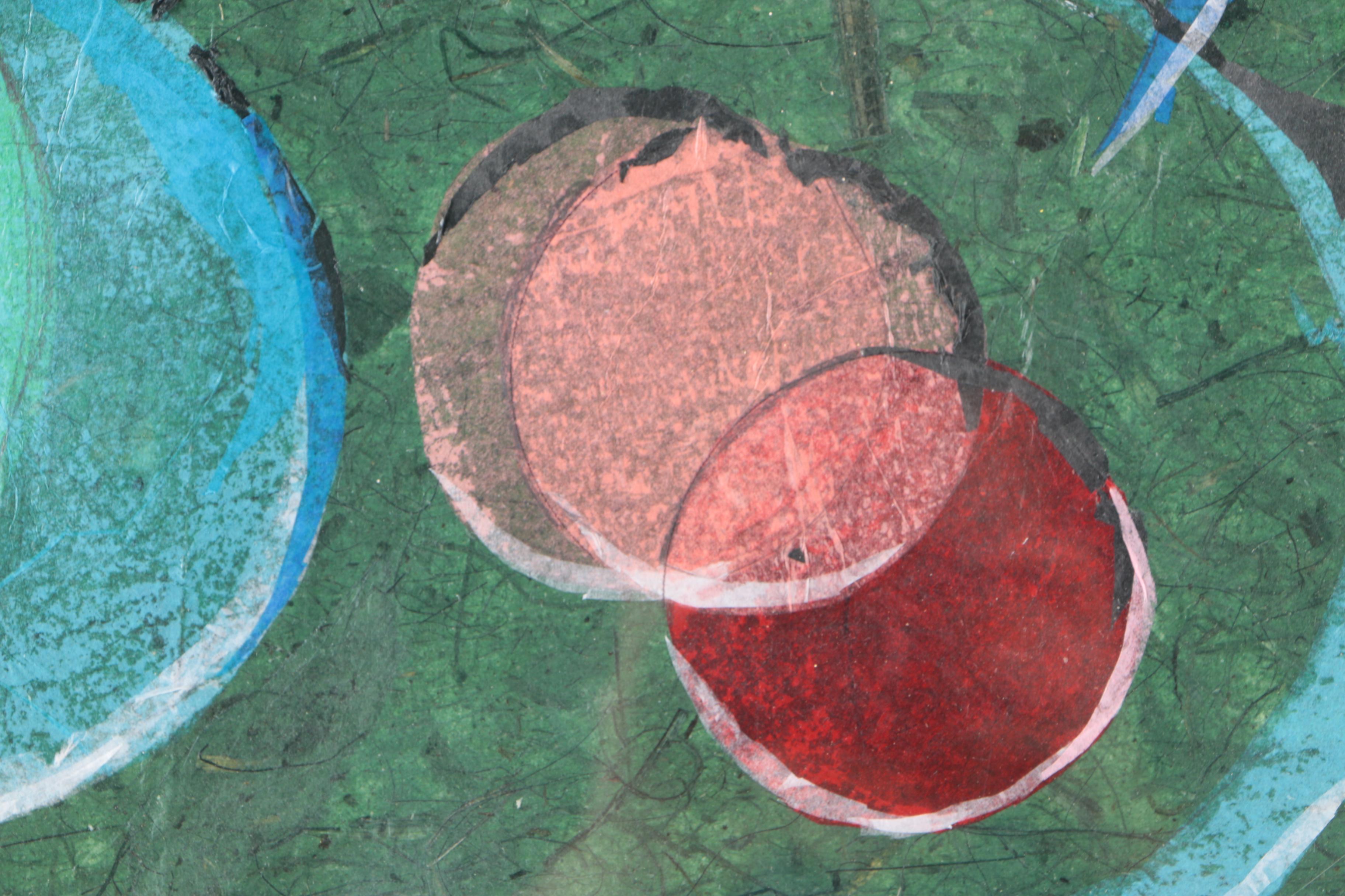 2008 Anna Nichols Paper Collage "Many Moons Ago"