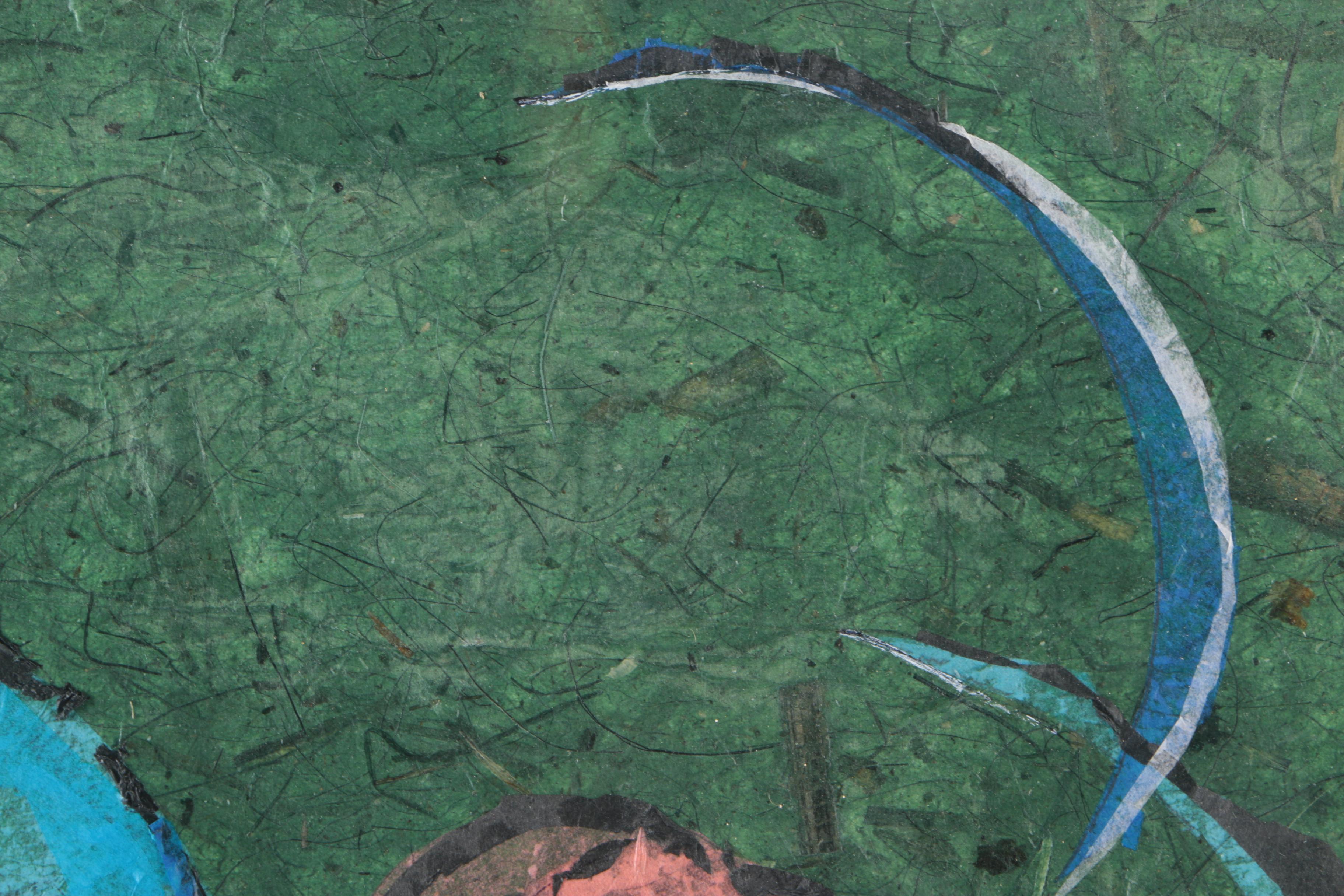 2008 Anna Nichols Paper Collage "Many Moons Ago"