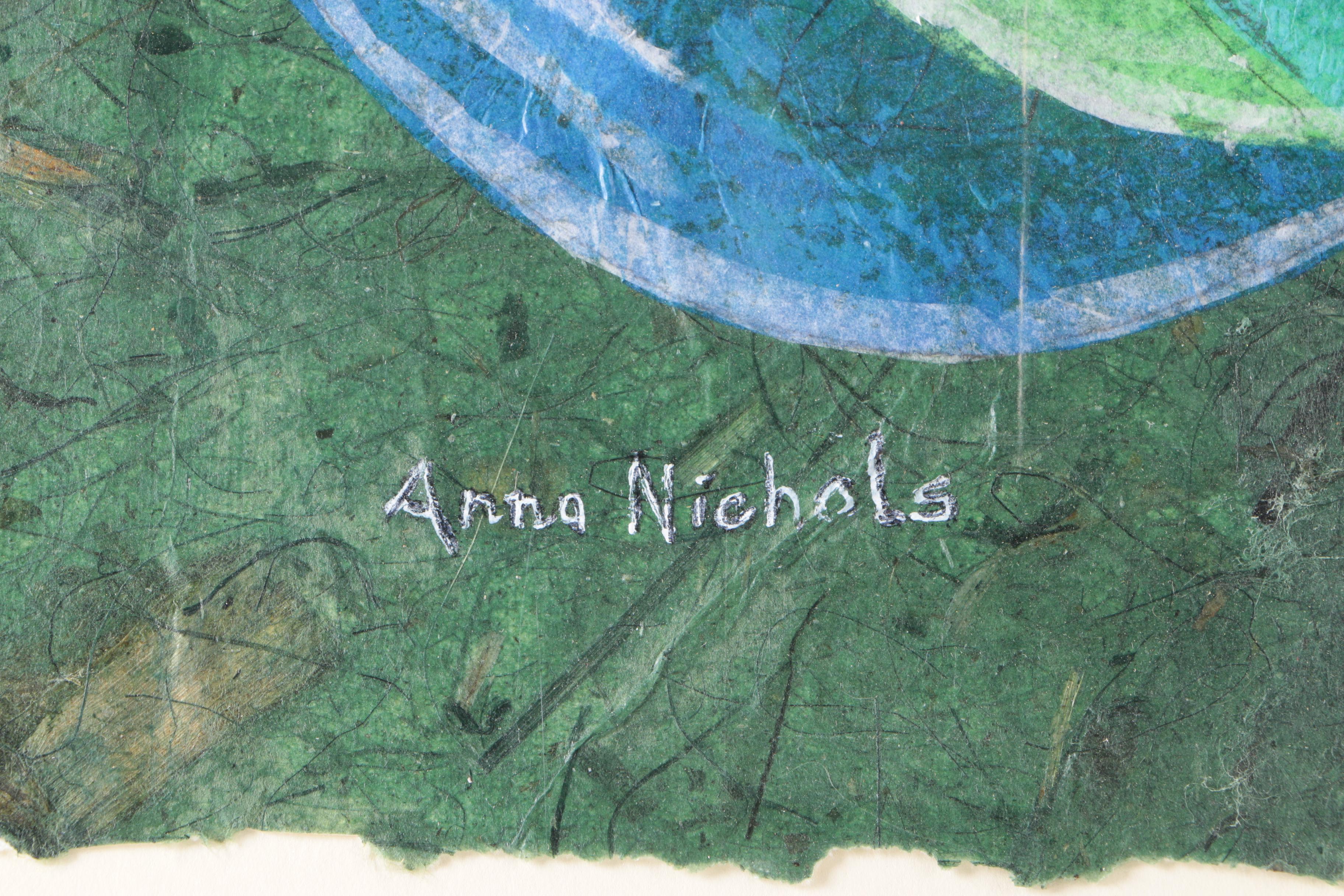 2008 Anna Nichols Paper Collage "Many Moons Ago"