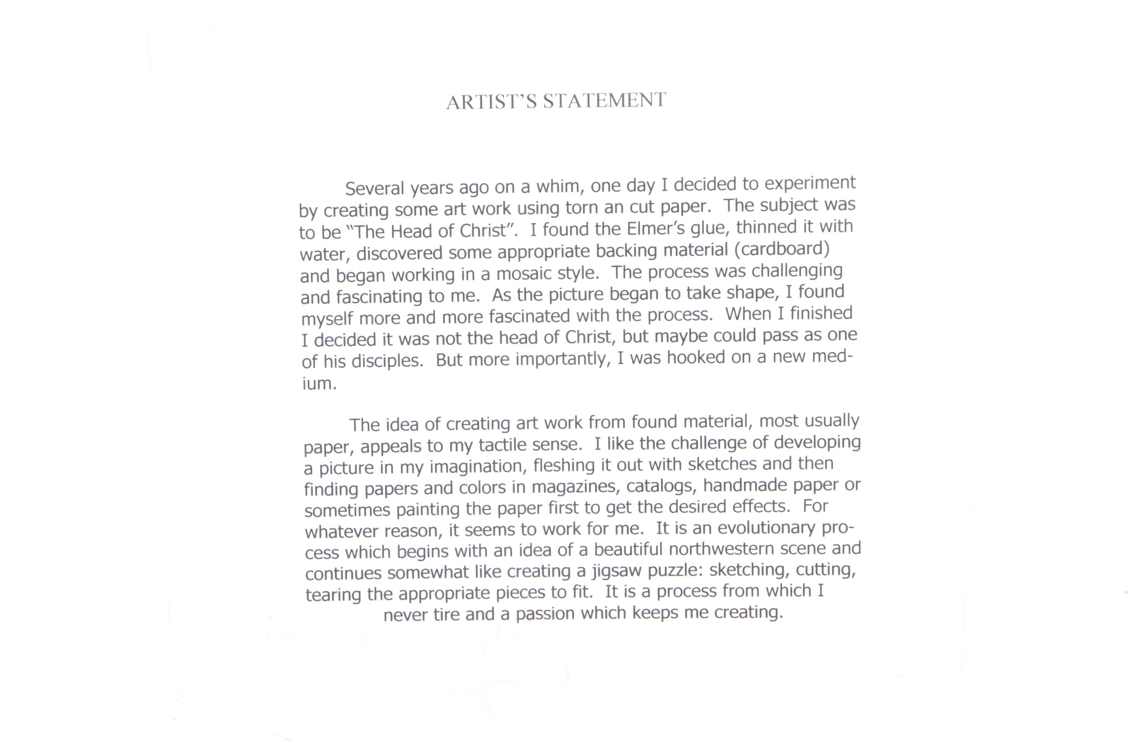 2008 Anna Nichols Paper Collage "Many Moons Ago"